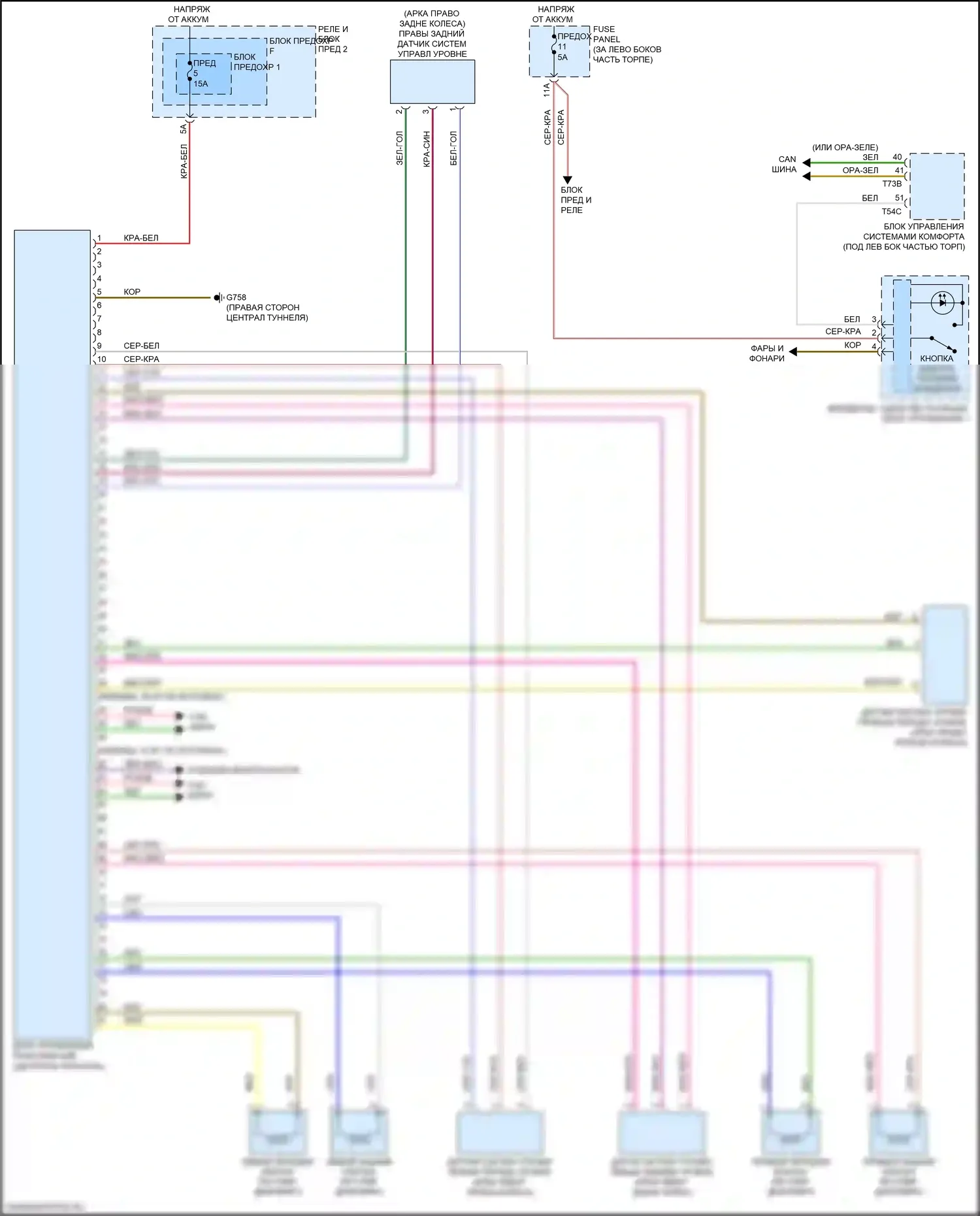 A4 Audi B9 (2015-2020): Электросхема электронной подвески 