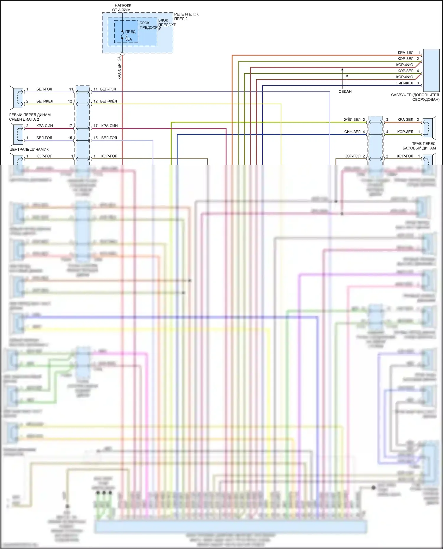 A4 Audi B9 (2015-2020): Электросхема магнитолы, со звуком bang и olufson (5 из 5) 