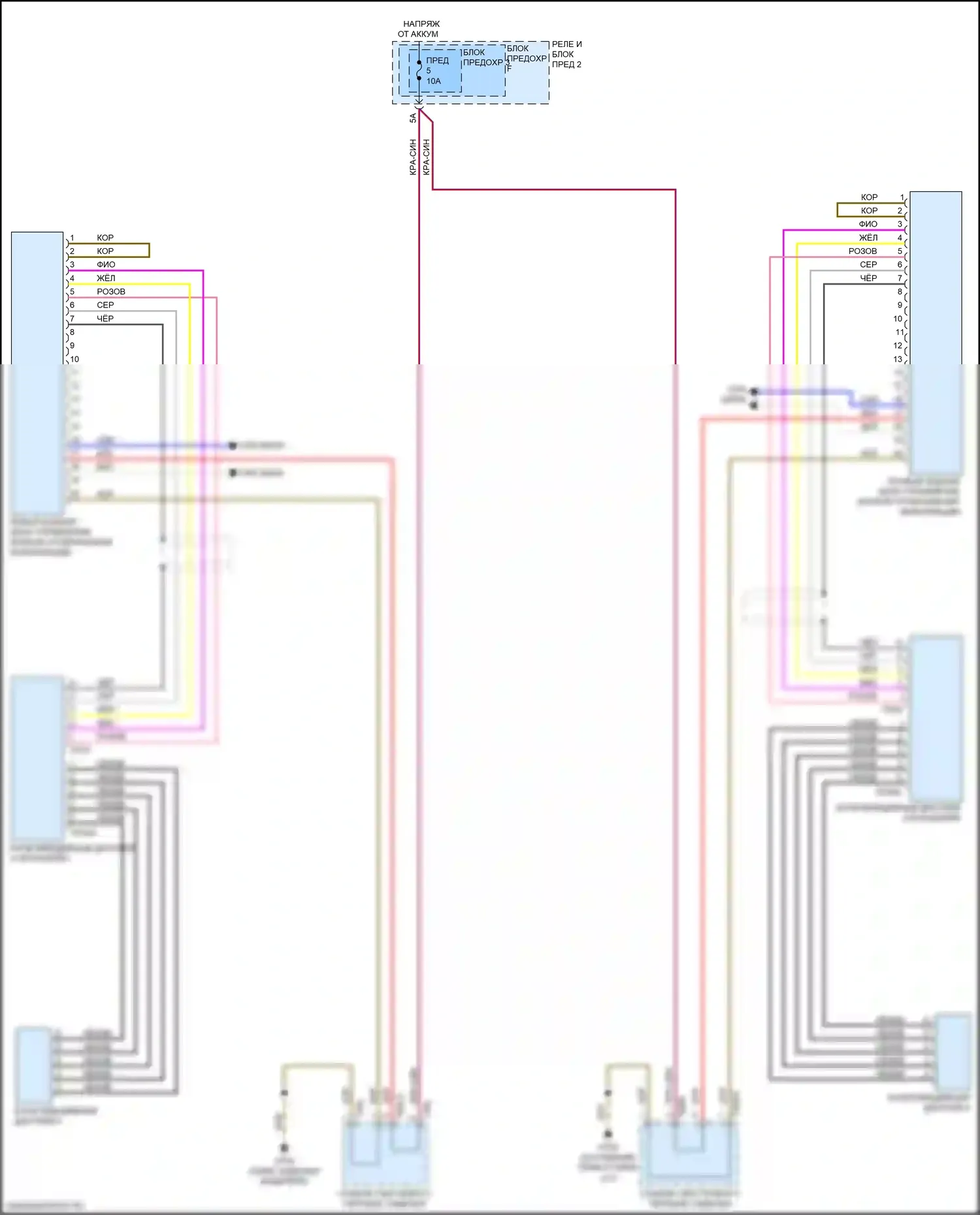 A4 Audi B9 (2015-2020): Электросхема мультимедий заднего сиденья 