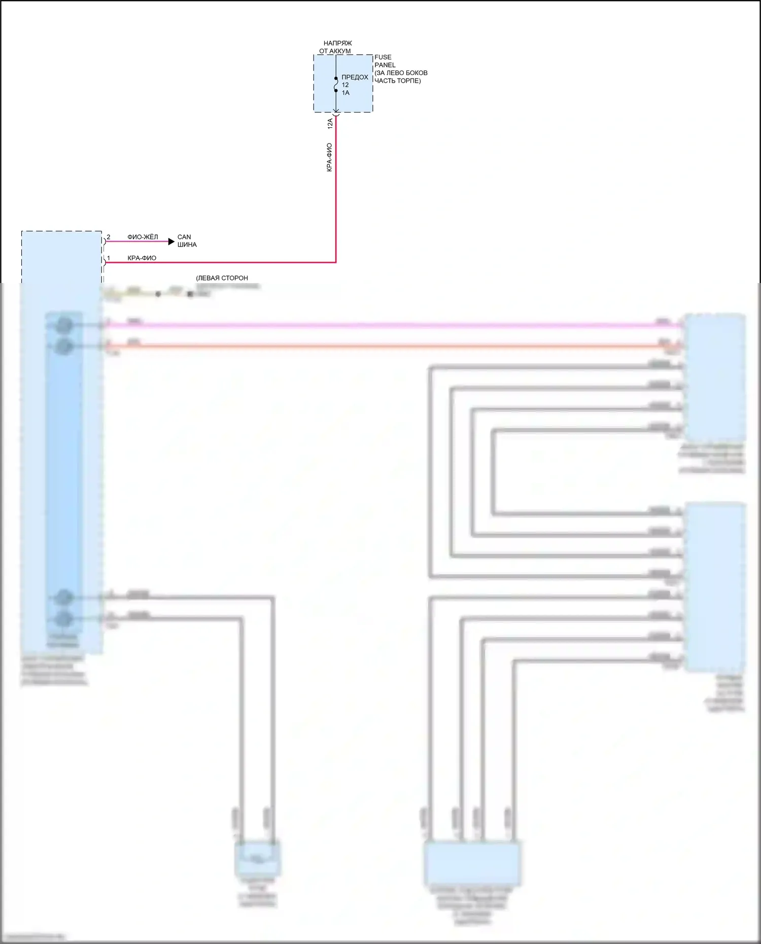 A4 Audi B9 (2015-2020): Электросхема рулевого колеса с подогревом 