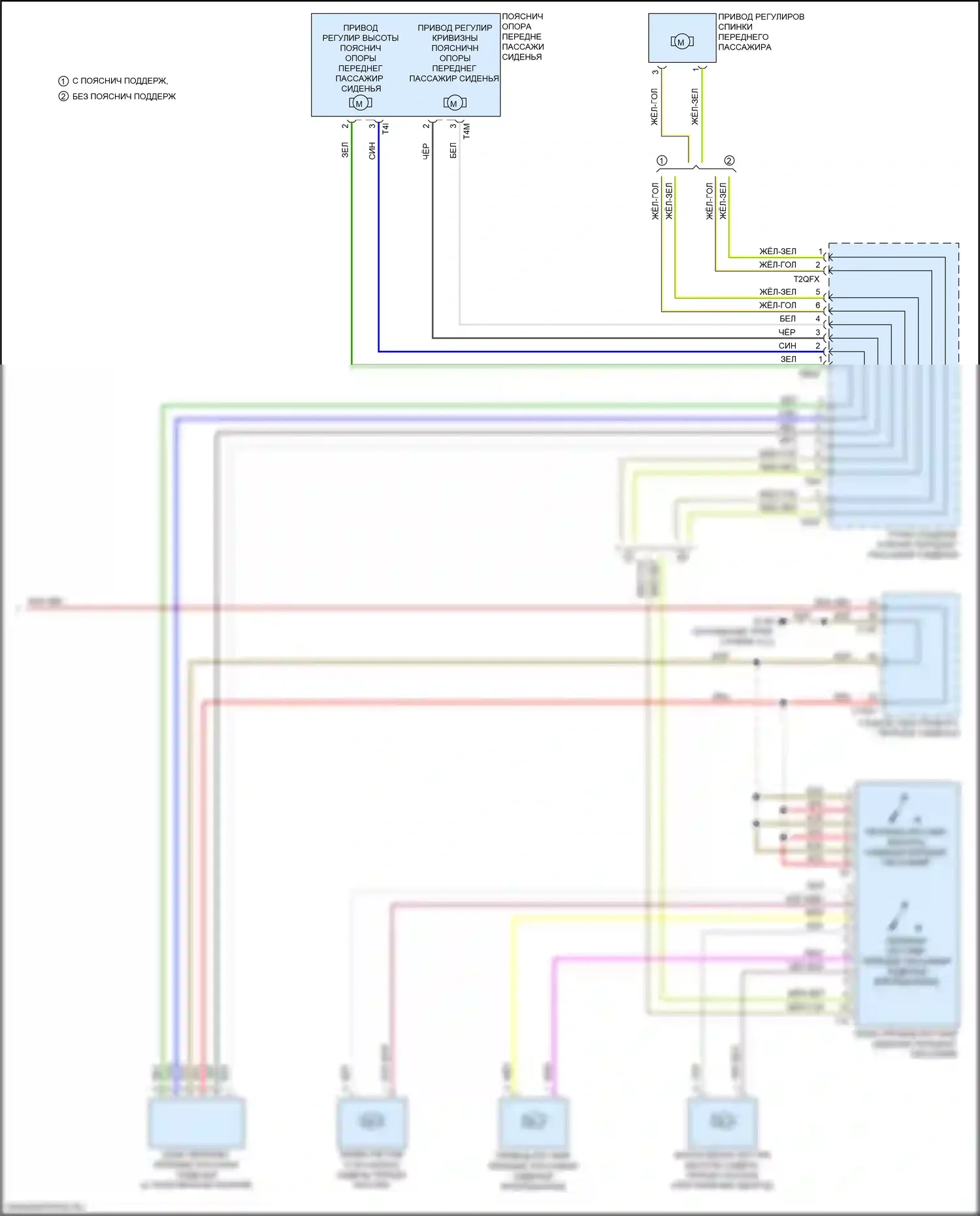 A4 Audi B9 (2015-2020): Электросхема сидений (2 из 2) 