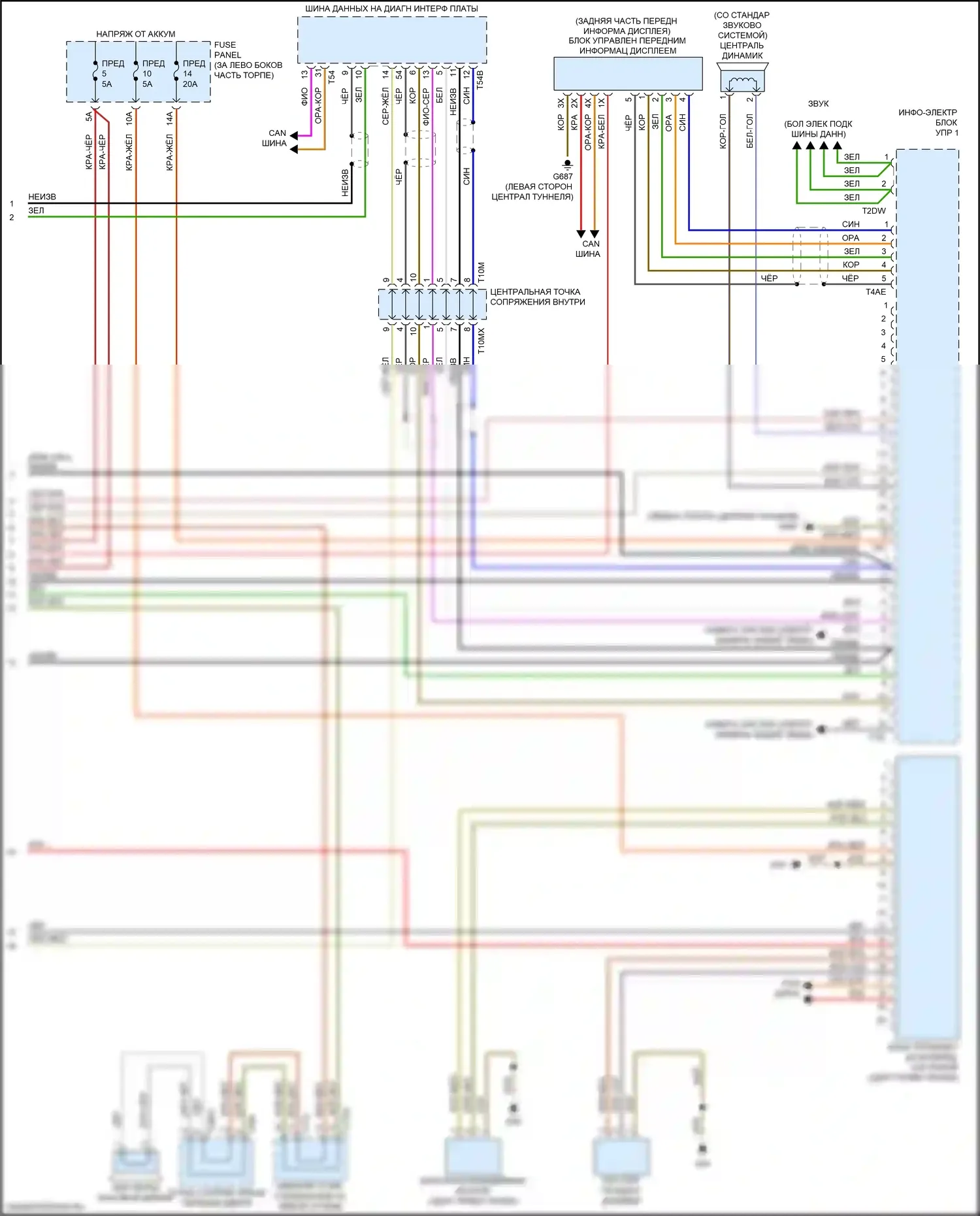A4 Audi B9 (2015-2020): Электросхема навигации (4 из 4) 