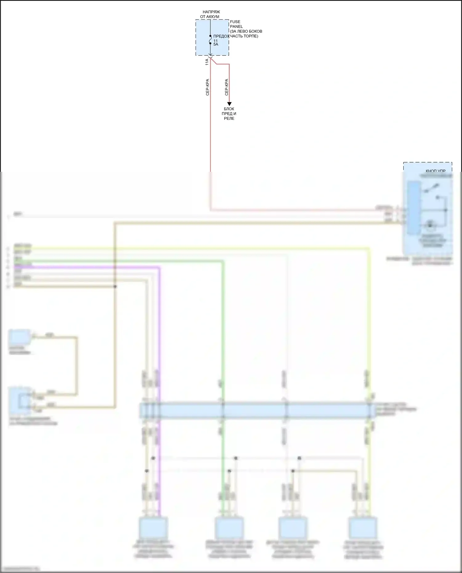 A4 Audi B9 (2015-2020): Электросхема парктроника, без параллельной парковки (2 из 2) 