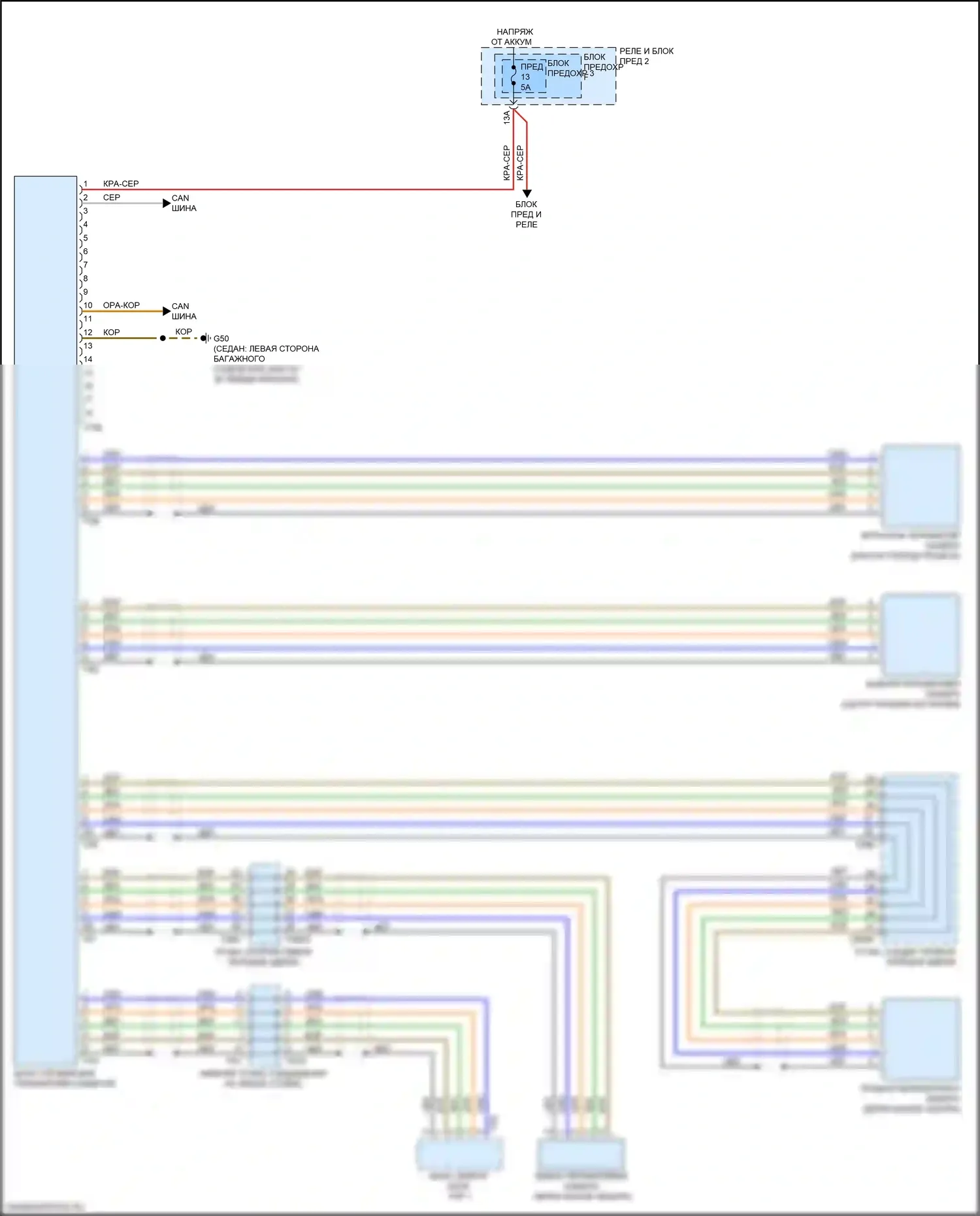 A4 Audi B9 (2015-2020): Электросхема периферийной камеры 