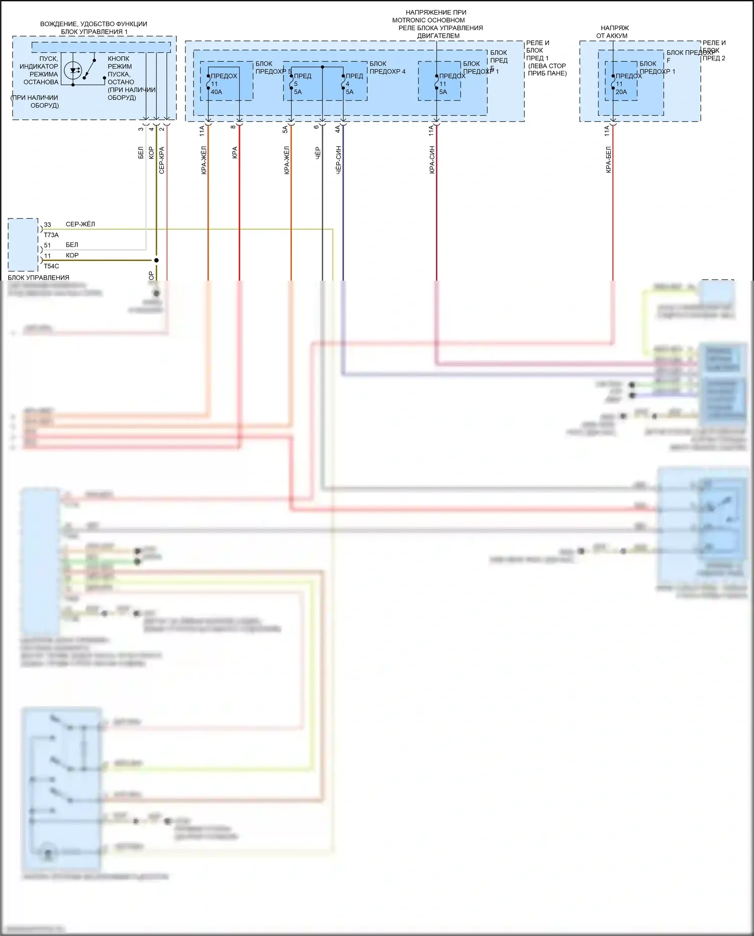A4 Audi B9 (2015-2020): Электросхема стартера (2 из 2) 