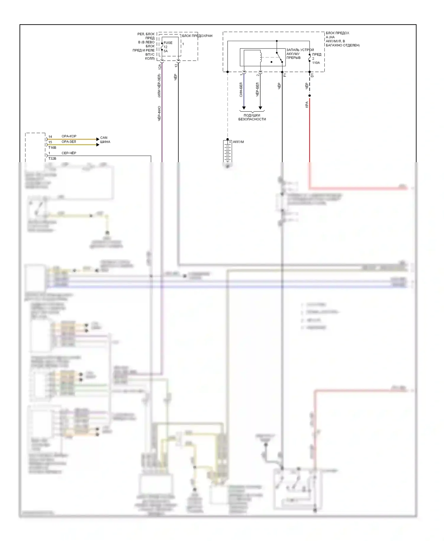 A5 Audi I рестайлинг (2011-2016): Электросхема стартера (1 из 2) 