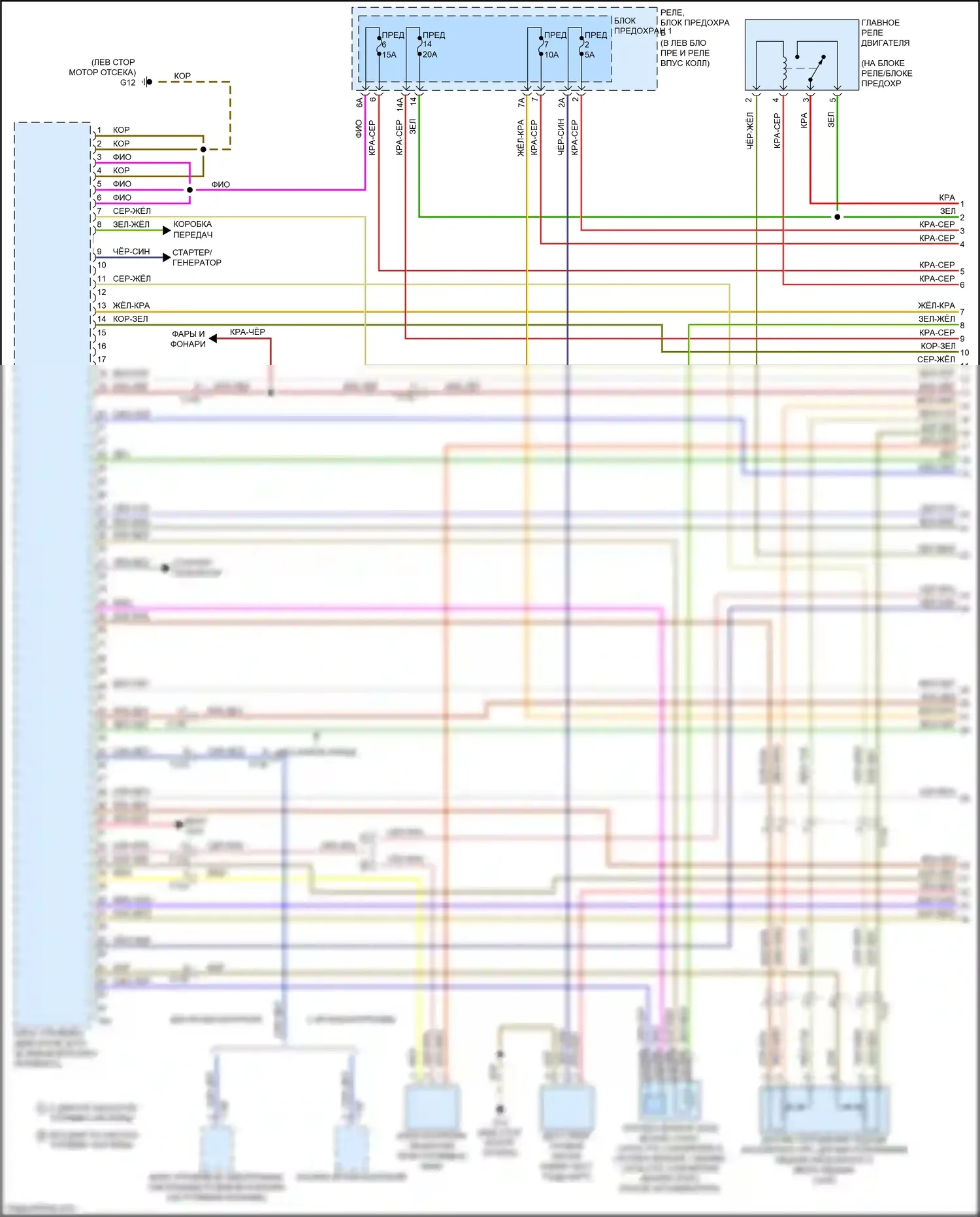 A5 Audi I рестайлинг (2011-2016): Электросхема двигателя 2.0л турбо, кабриолет (1 из 6) 