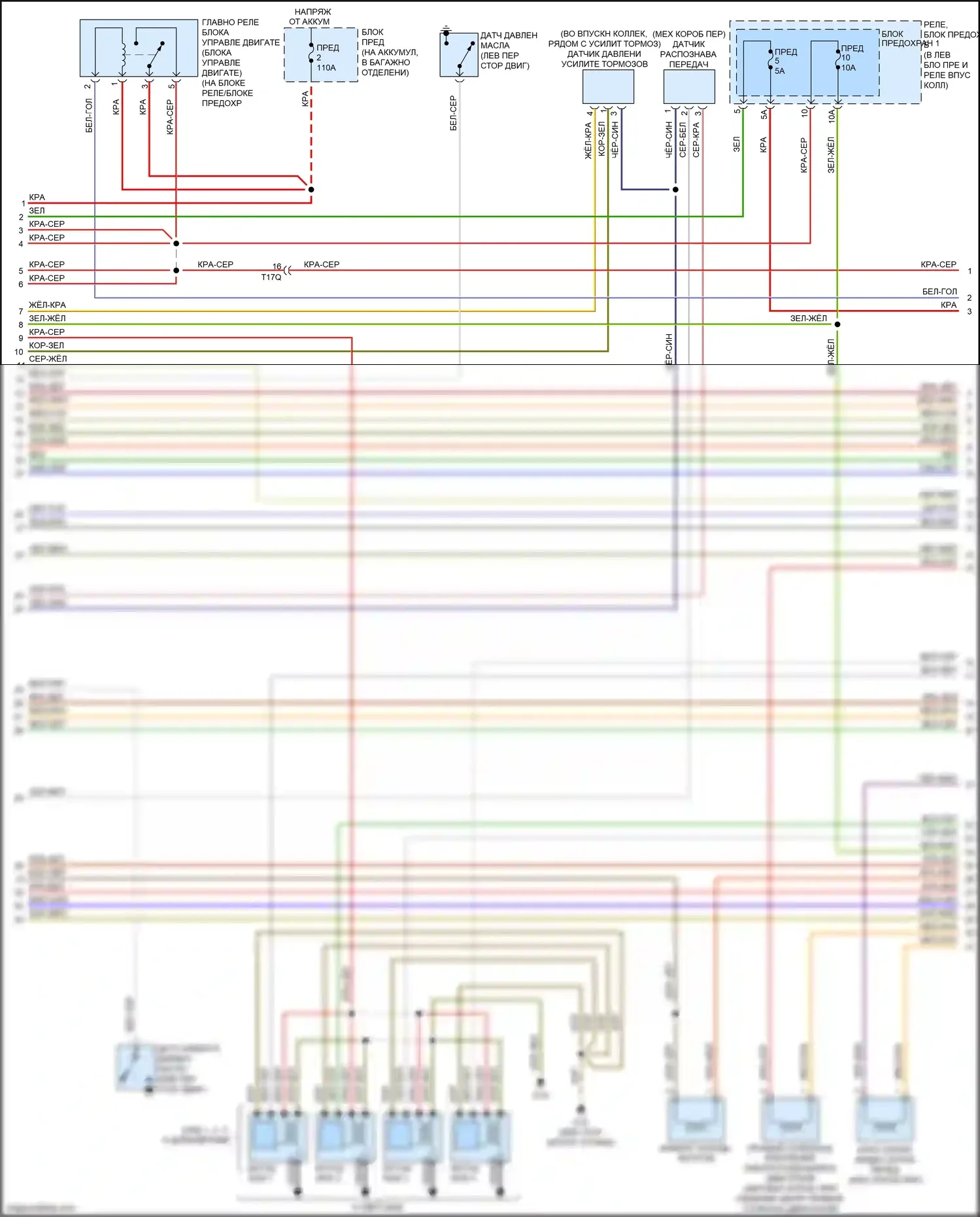 A5 Audi I рестайлинг (2011-2016): Электросхема двигателя 2.0л турбо, кабриолет (2 из 6) 
