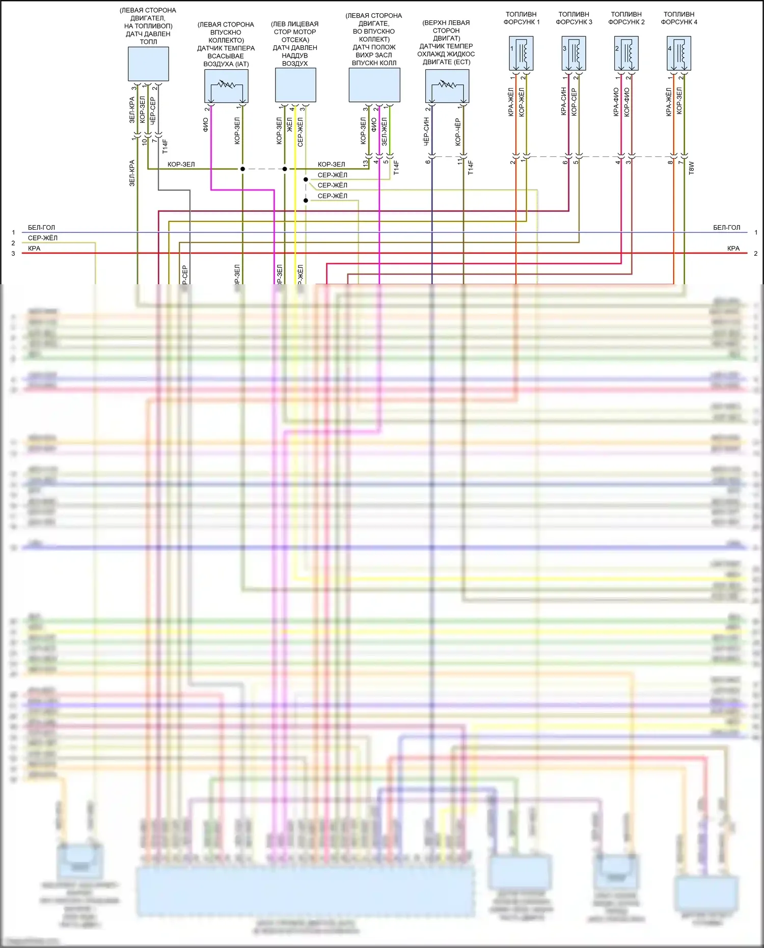 A5 Audi I рестайлинг (2011-2016): Электросхема двигателя 2.0л турбо, купе (5 из 6) 
