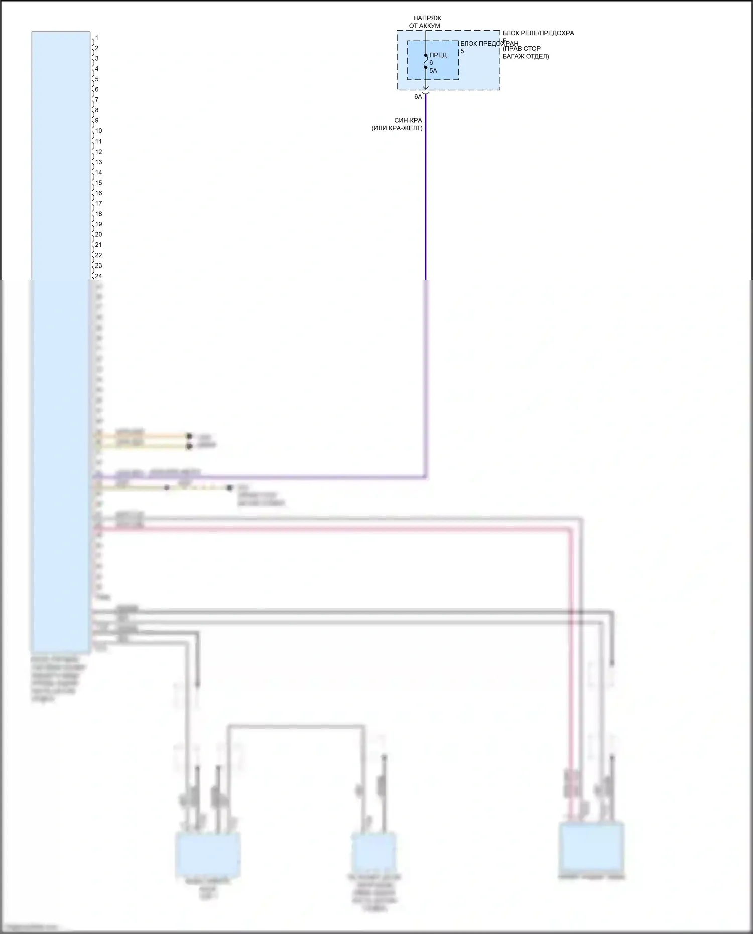 A5 Audi I рестайлинг (2011-2016): Электросхема задней камеры 