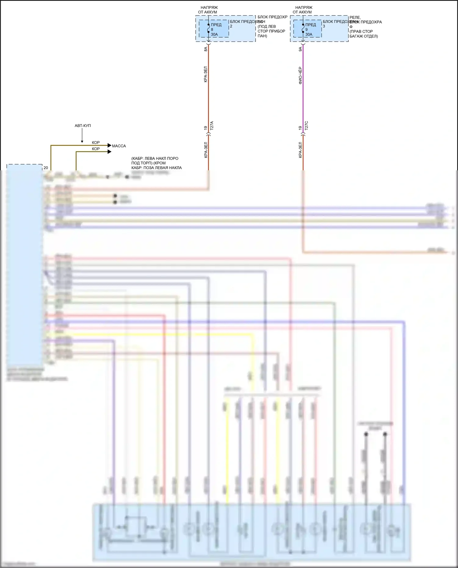 A5 Audi I рестайлинг (2011-2016): Управление зеркалами заднего вида электросхема (1 из 2) 