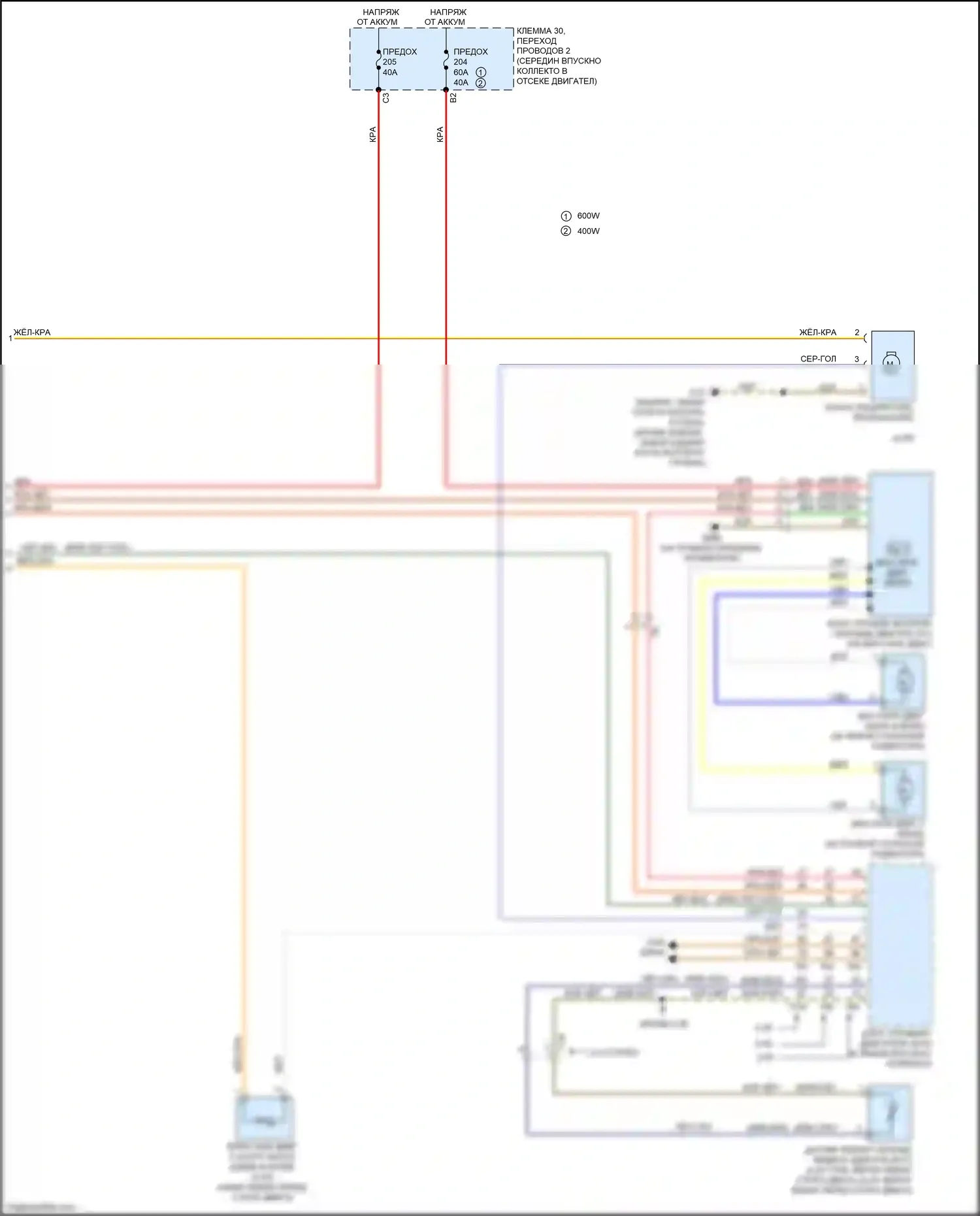 A5 Audi I рестайлинг (2011-2016): Электросхема вентилятора охлаждения (2 из 2) 