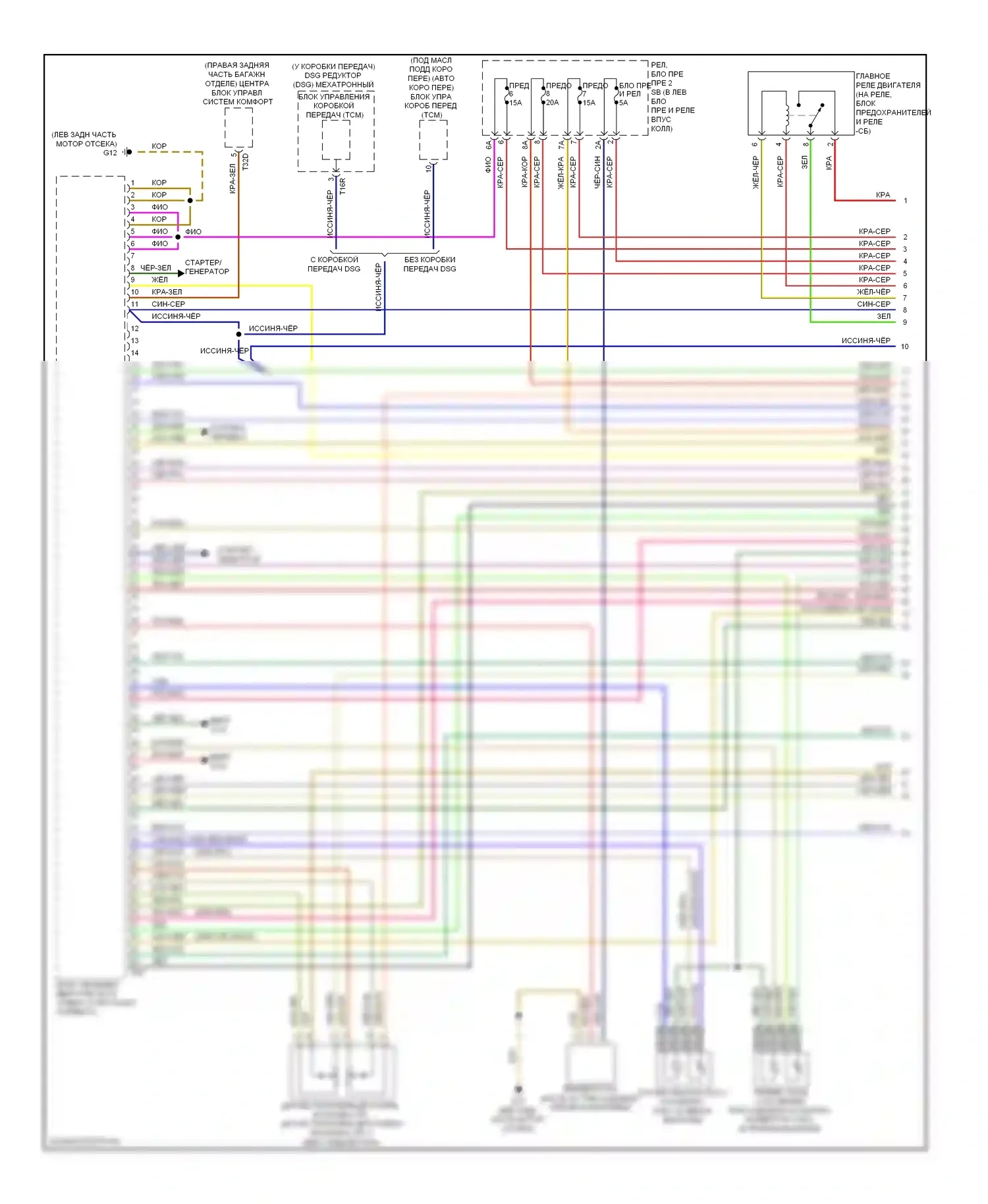 A5 Audi I (2007-2011): Электросхема двигателя 3.2l (1 из 8) 