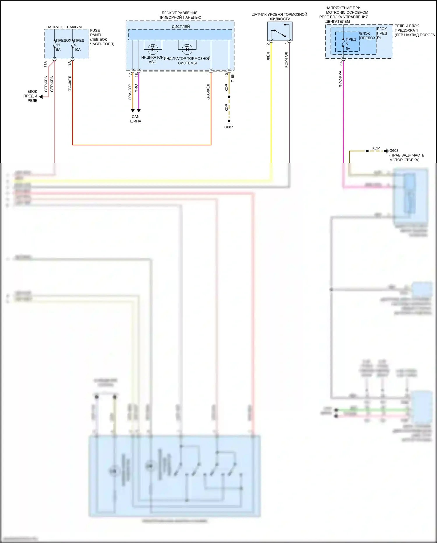 A5 Audi II рестайлинг (2019-2024): Антиблокировочная система abs электросхема (3 из 3) 