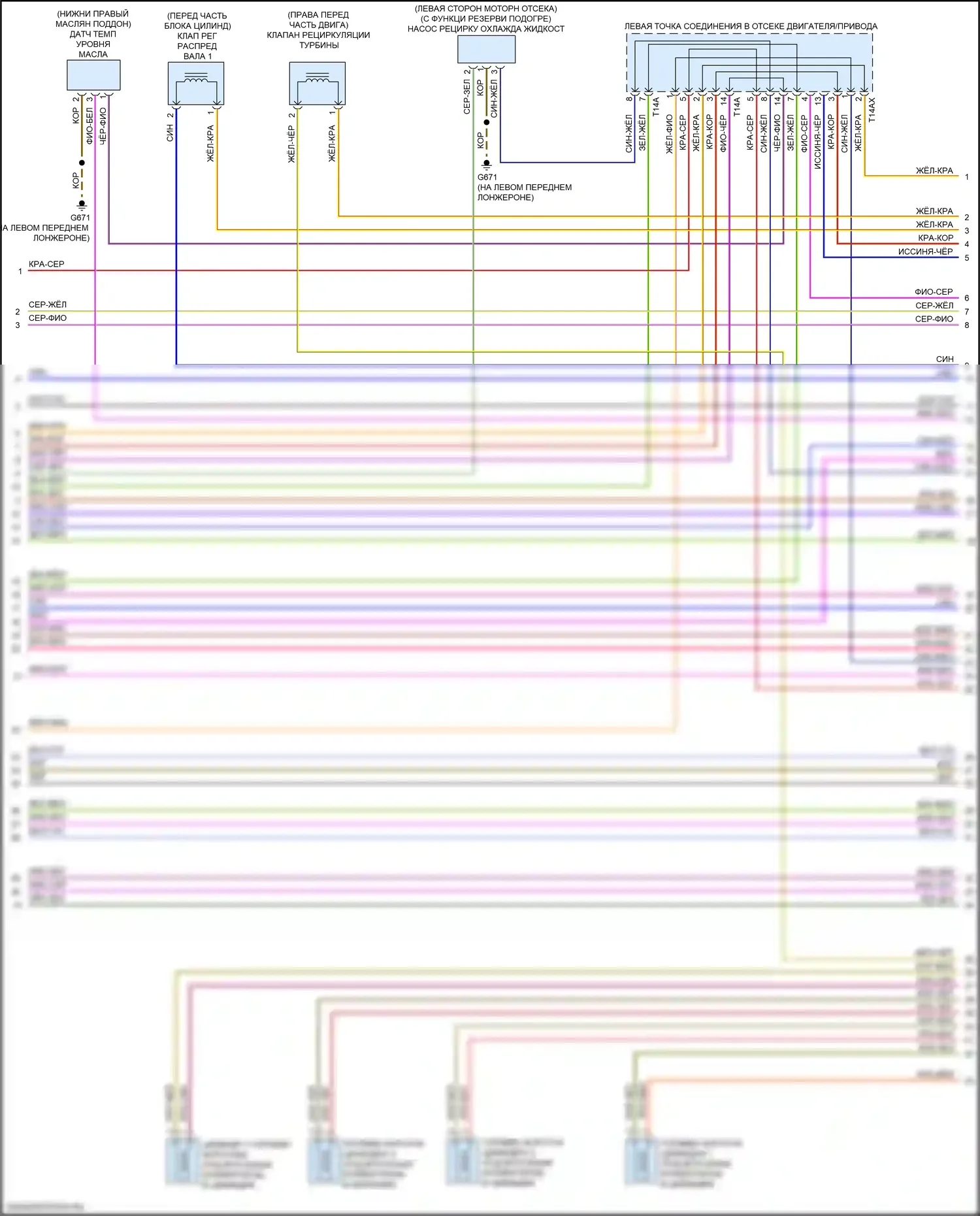 A5 Audi II рестайлинг (2019-2024): Электросхема двигателя 2.0л турбо гибрид (6 из 10) 