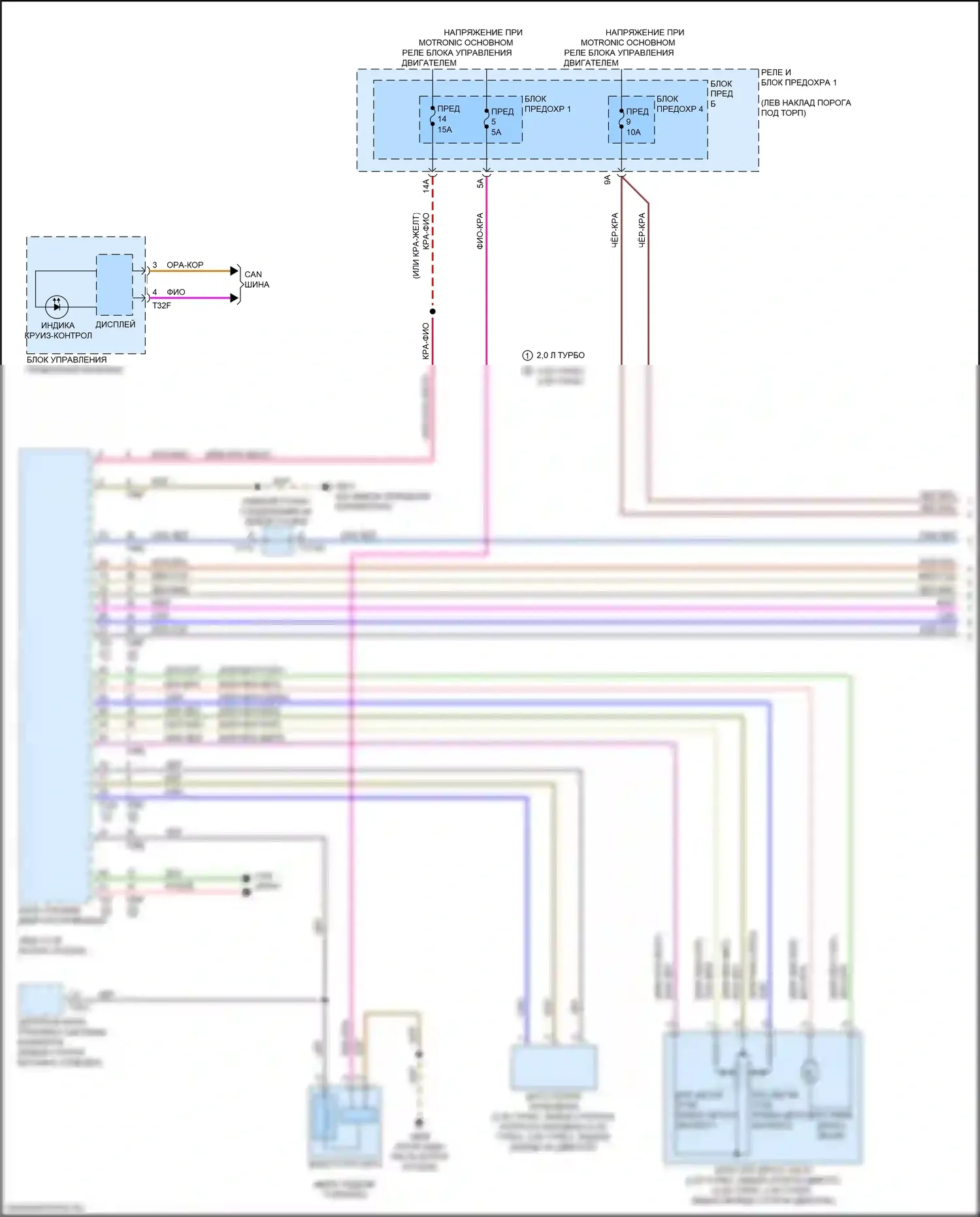 A5 Audi II рестайлинг (2019-2024): Электросхема круиз-контроля (1 из 2) 