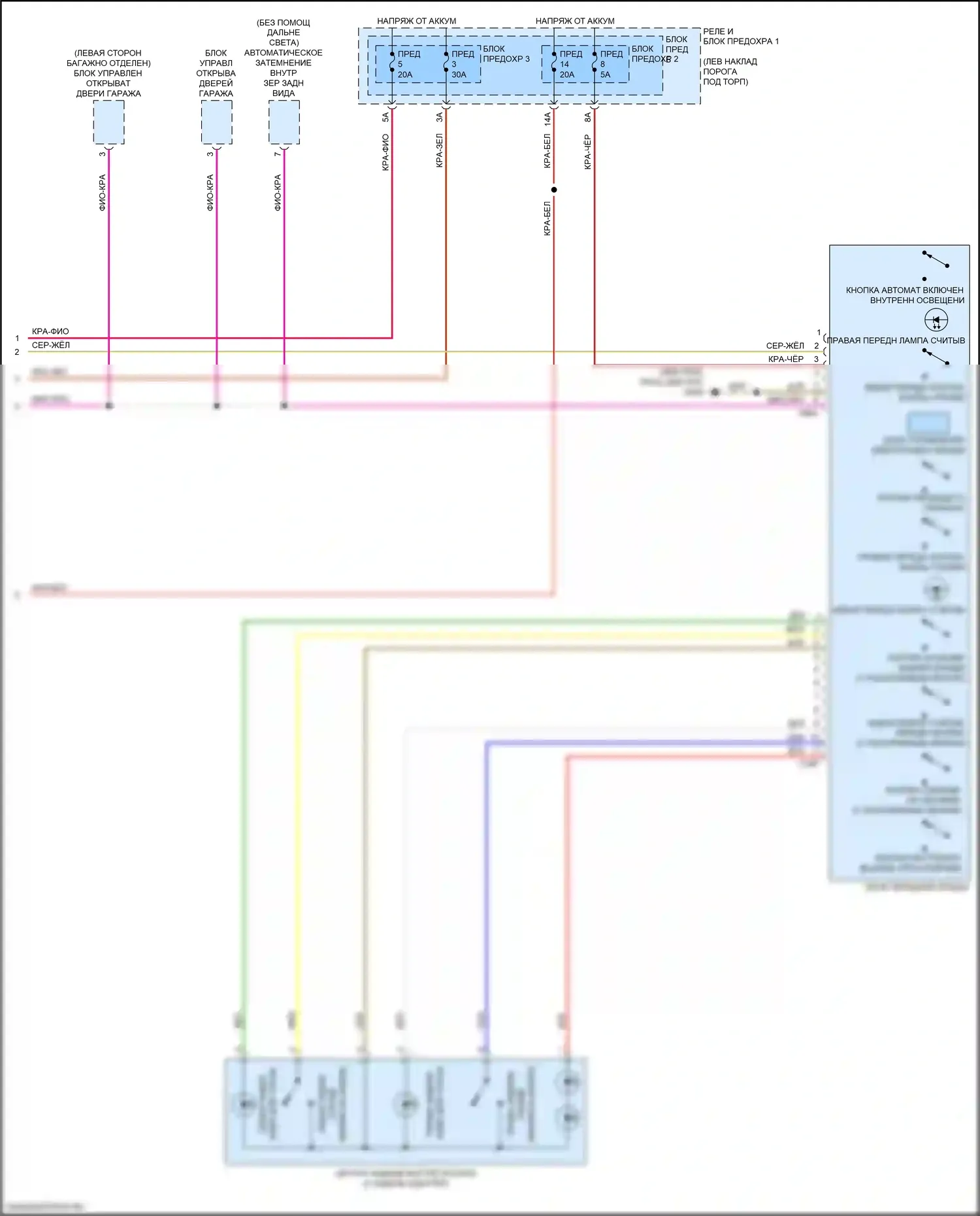 A5 Audi II рестайлинг (2019-2024): Электросхема освещения салона (6 из 6) 