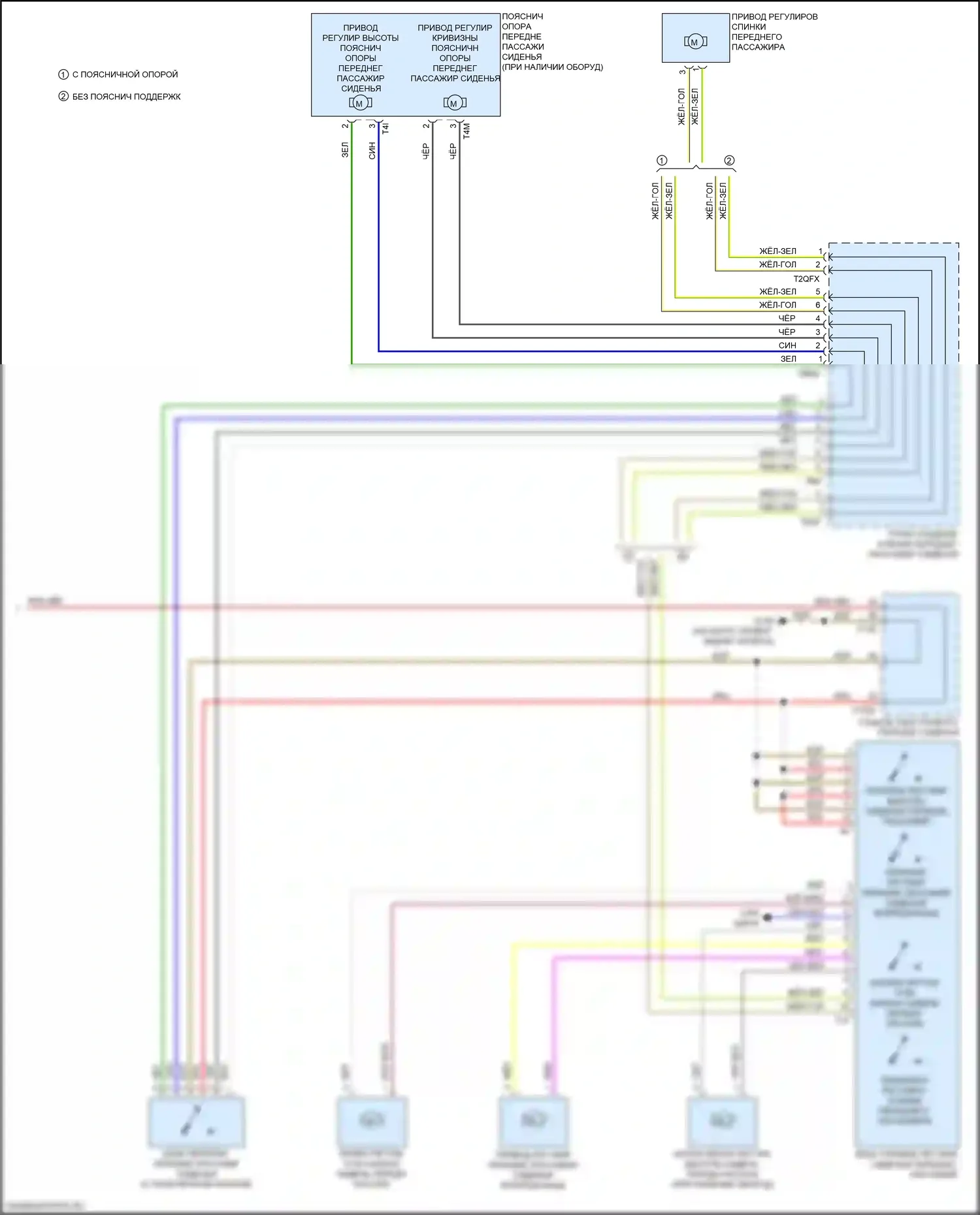 A5 Audi II рестайлинг (2019-2024): Электросхема сидений (2 из 2) 