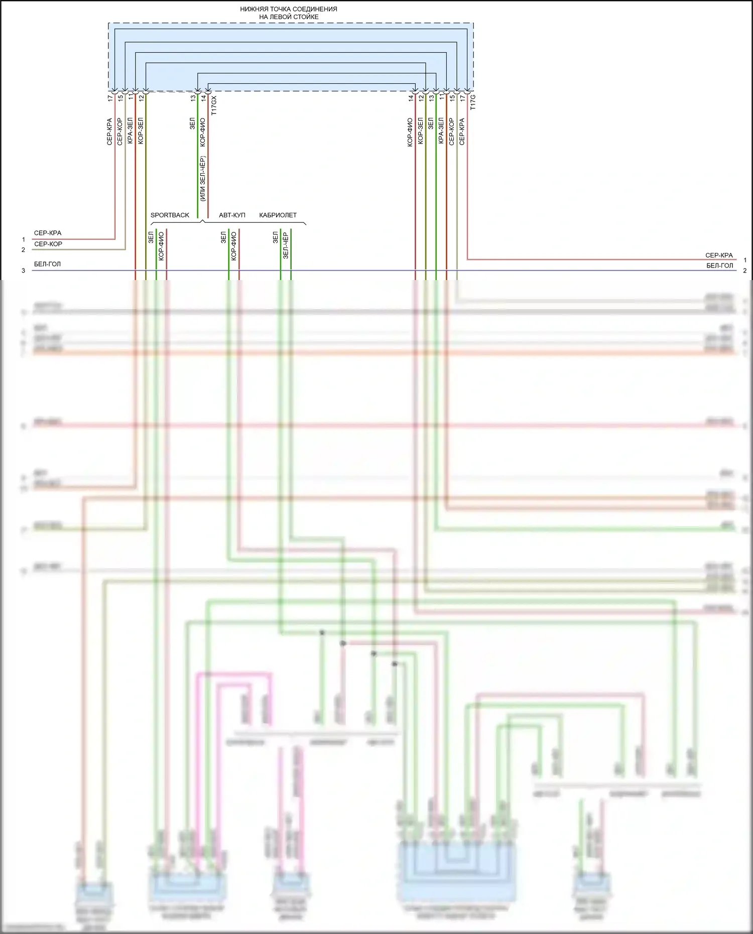 A5 Audi II рестайлинг (2019-2024): Электросхема навигации, без усилителя (3 из 4) 