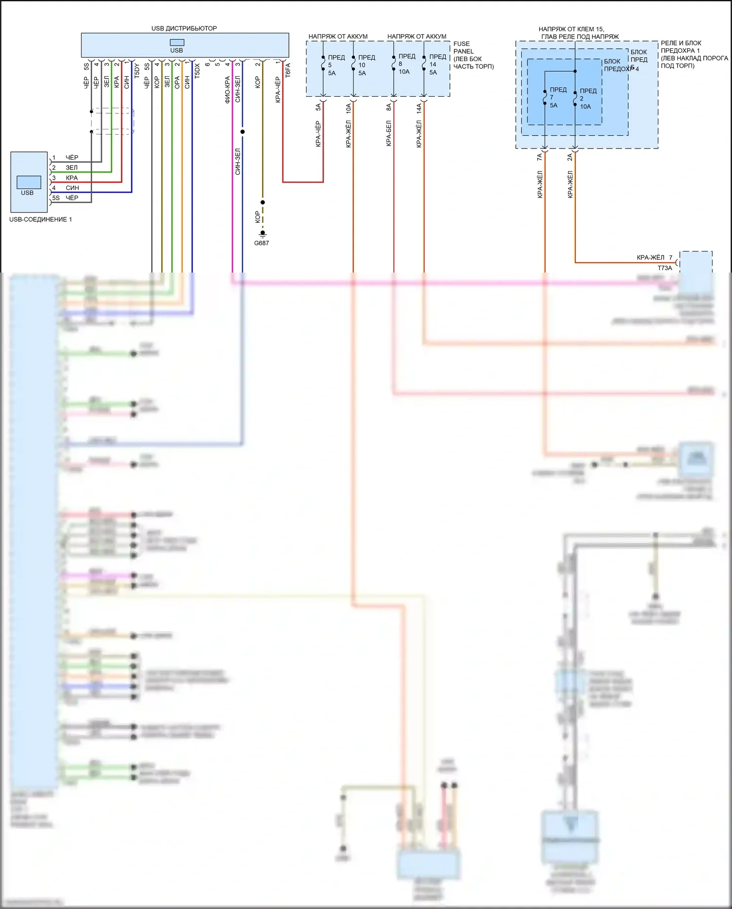 A5 Audi II рестайлинг (2019-2024): Электросхема навигации, с усилителем (1 из 5) 
