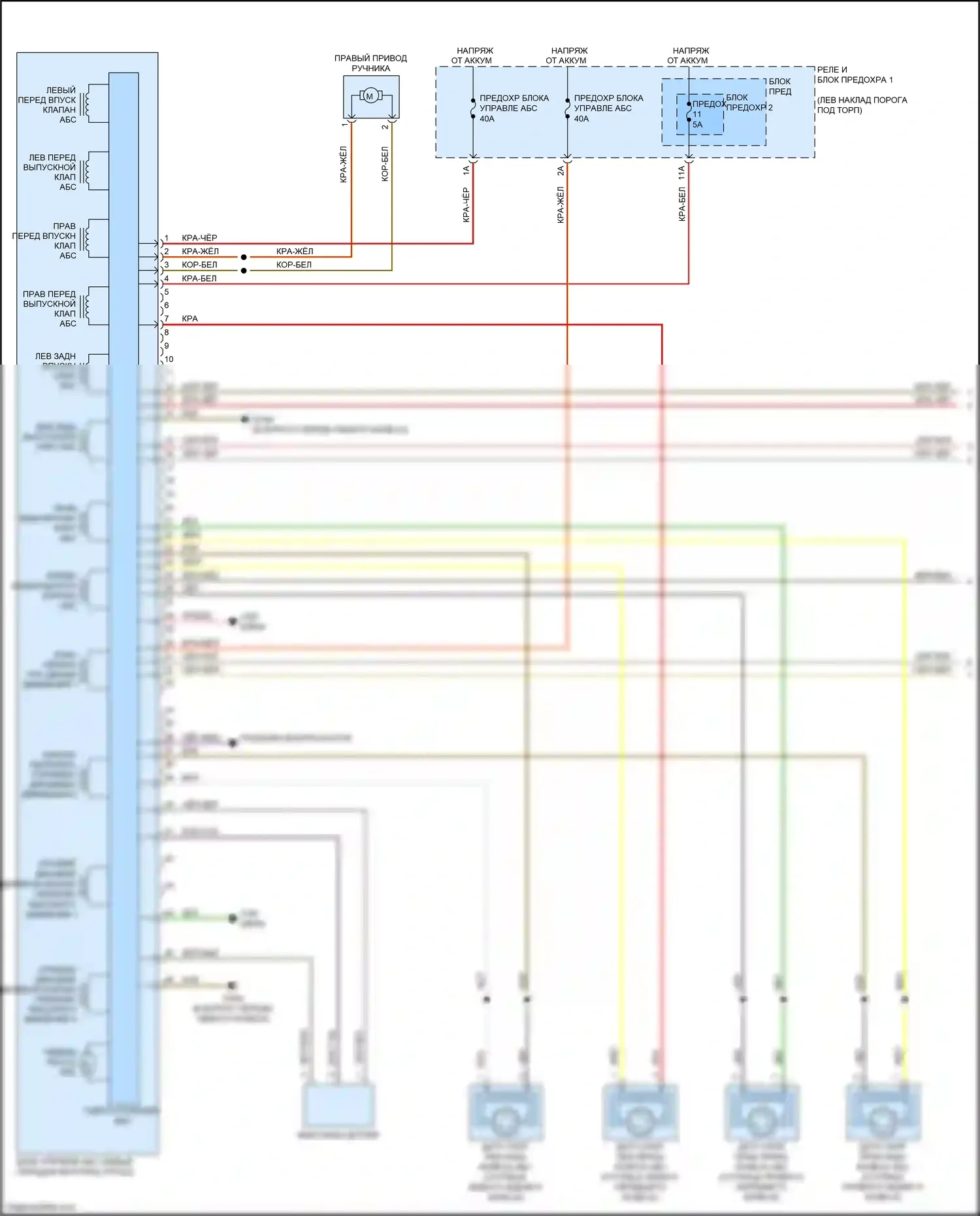 A5 Audi II (2016-2020): Антиблокировочная система abs электросхема (1 из 3) 