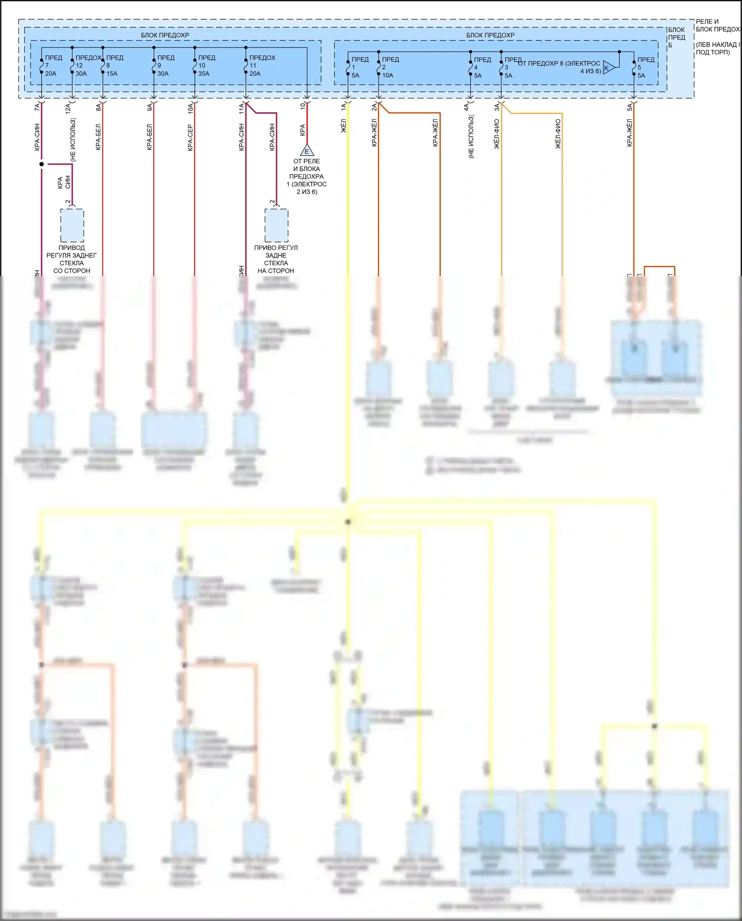 A5 Audi II (2016-2020): Электросхема блока предохранителей реле (3 из 6) 