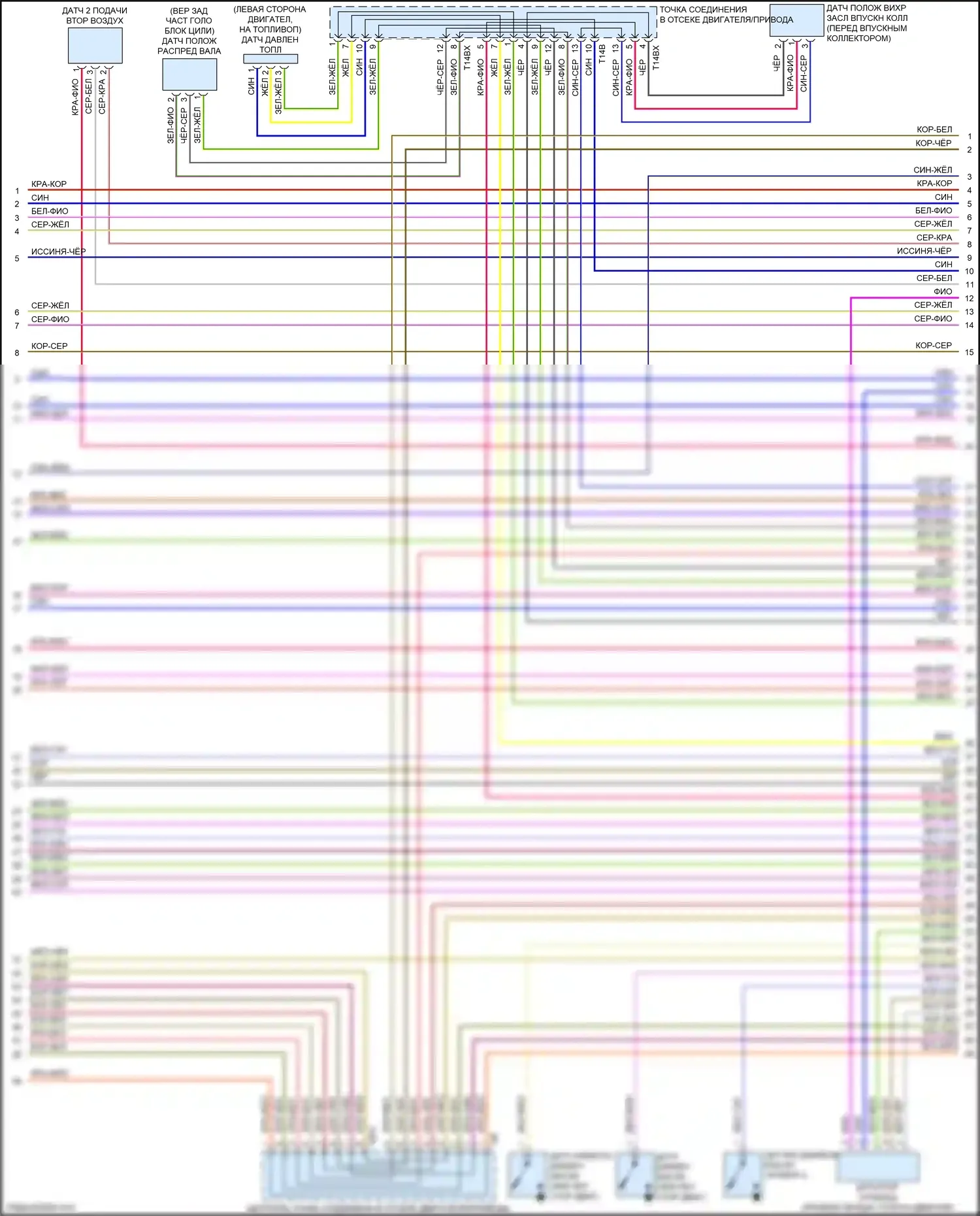 A5 Audi II (2016-2020): Электросхема двигатель 2.0л турбо, электросхема органов управления двигателем (8 из 10) 