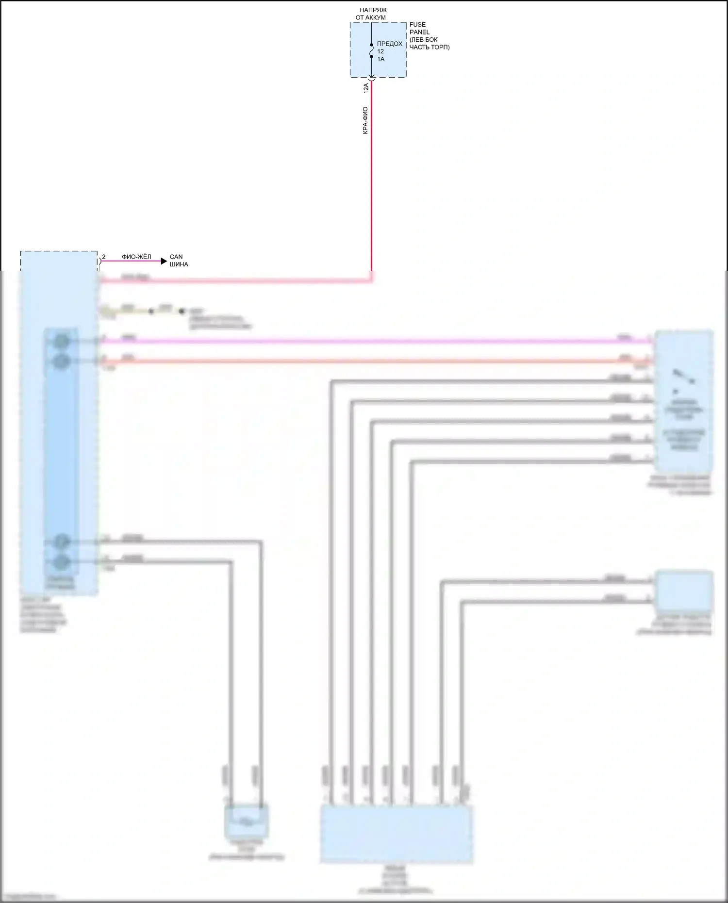 A5 Audi II (2016-2020): Электросхема рулевого колеса с подогревом 