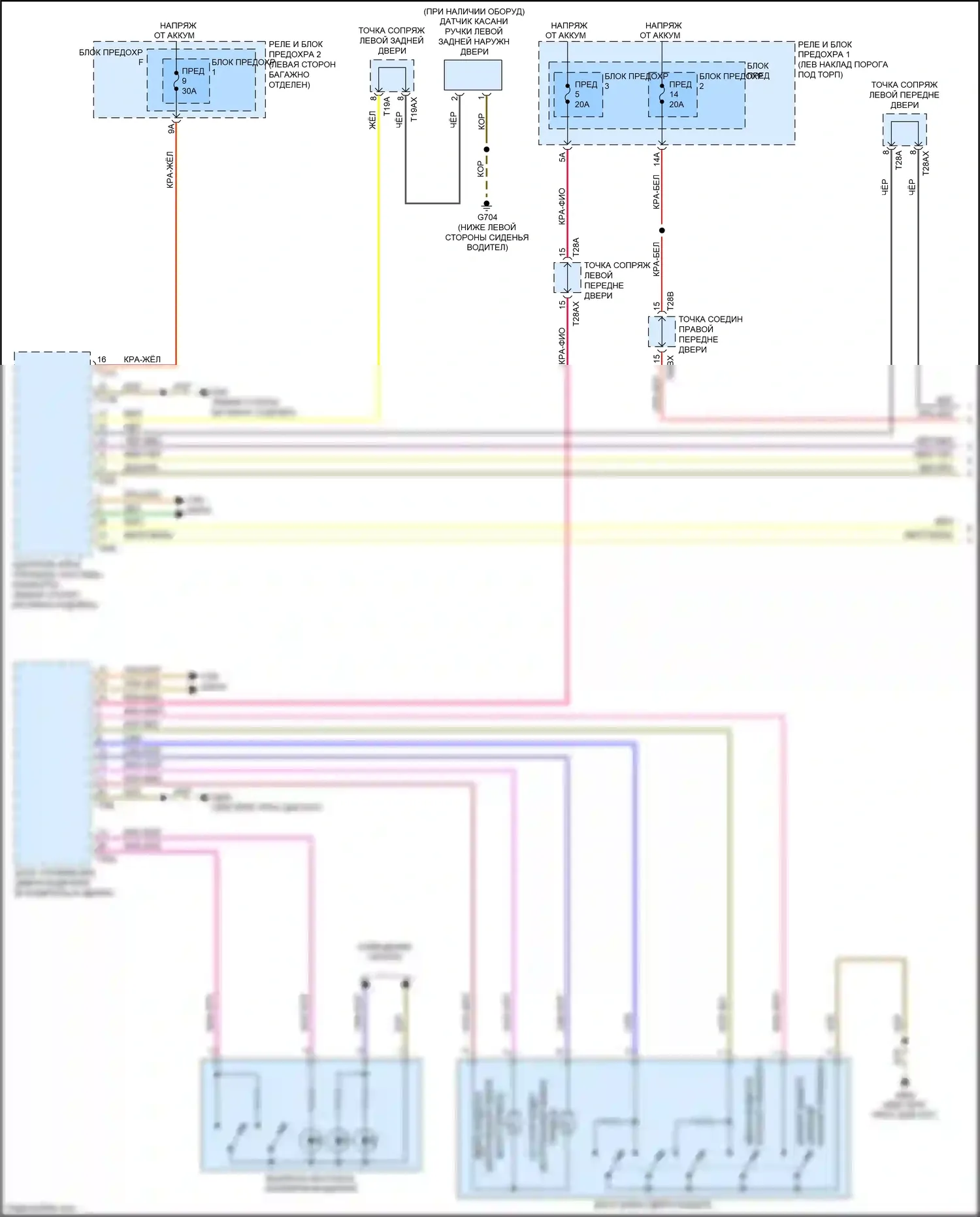 A5 Audi II (2016-2020): Электросхема защиты от взлома (1 из 2) 