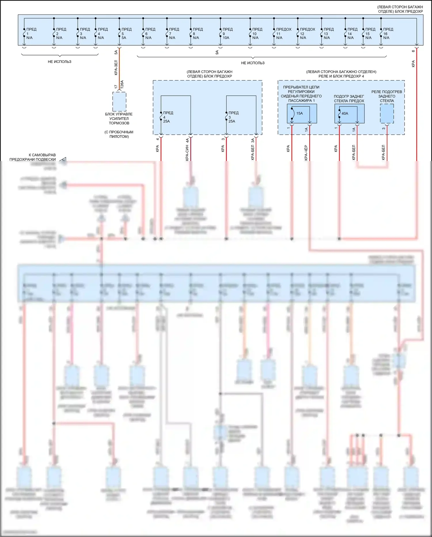 A6 Allroad Quattro Audi C8 (2019-2024): Электросхема блока предохранителей реле (5 из 9) 