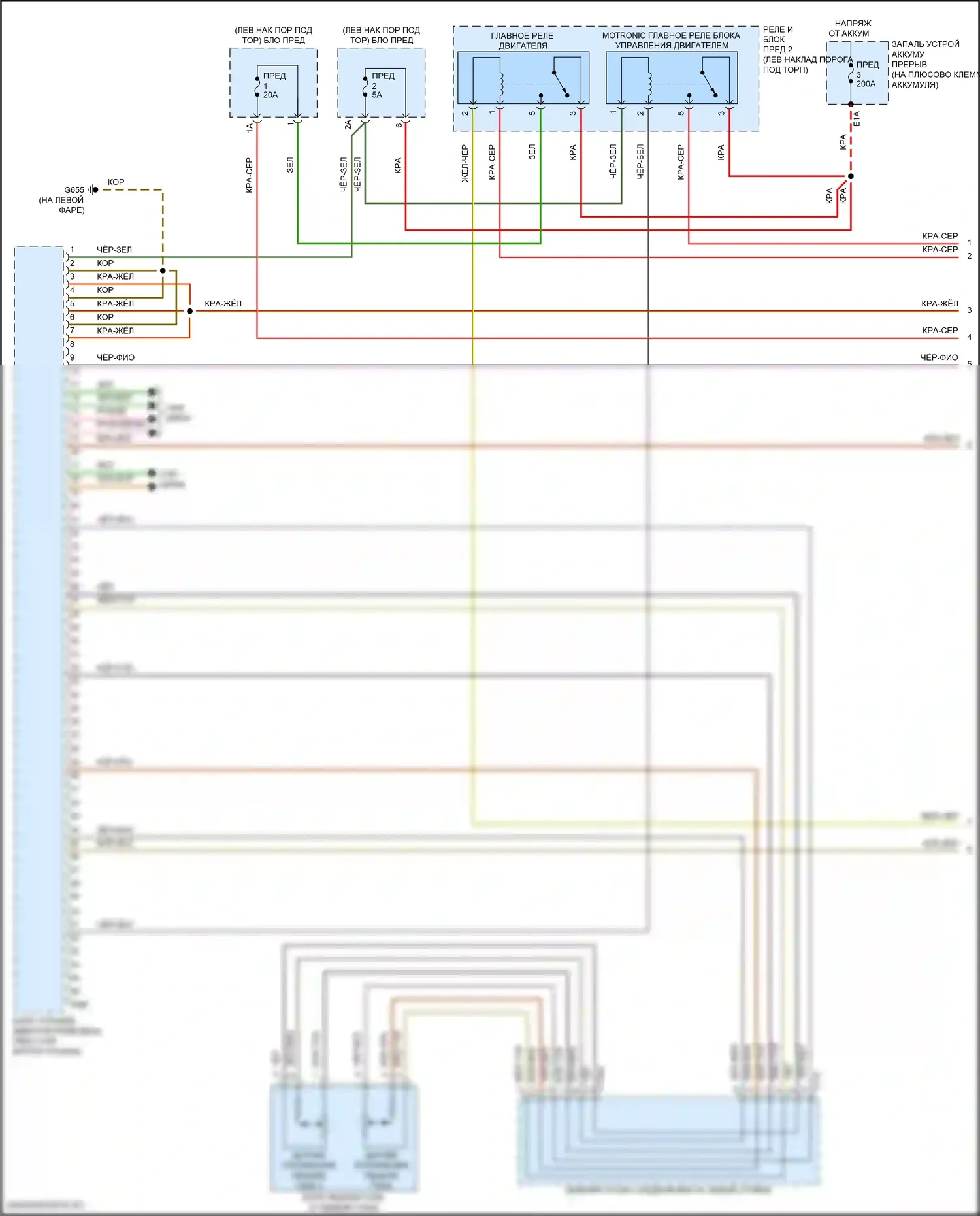 A6 Allroad Quattro Audi C8 (2019-2024): Электросхема двигателя 3.0l turbo hybrid (1 из 10) 