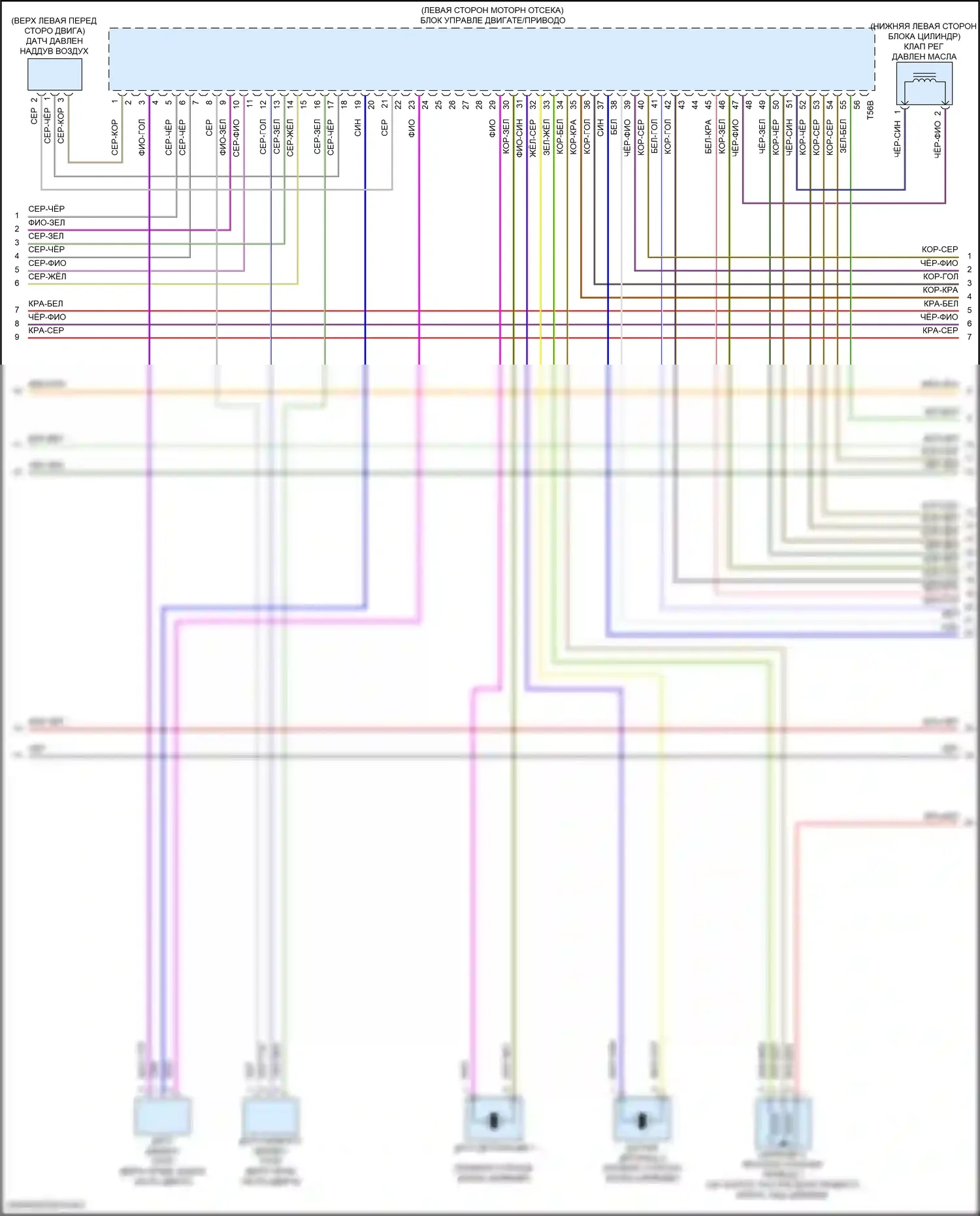 A6 Allroad Quattro Audi C8 (2019-2024): Электросхема двигателя 3.0l turbo hybrid (4 из 10) 