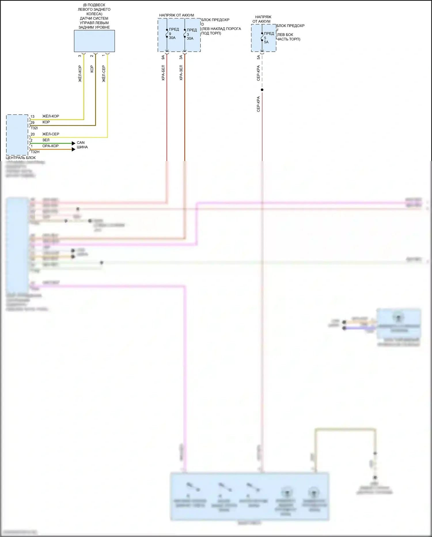 A6 Allroad Quattro Audi C8 (2019-2024): Электросхема фар, без множественного матричного луча, с управлением дальнего света (1 из 3) 