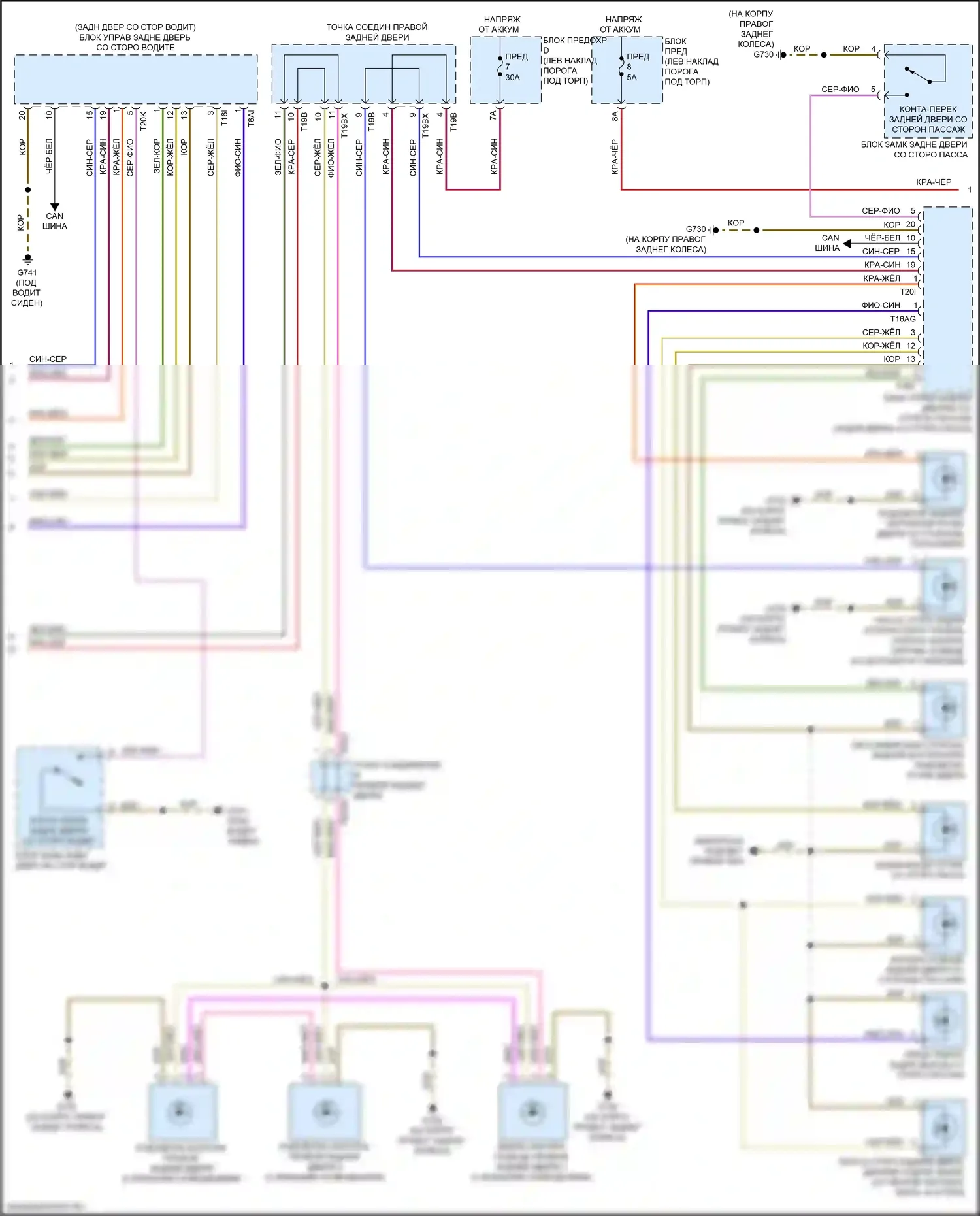 A6 Allroad Quattro Audi C8 (2019-2024): Электросхема освещения салона (5 из 6) 