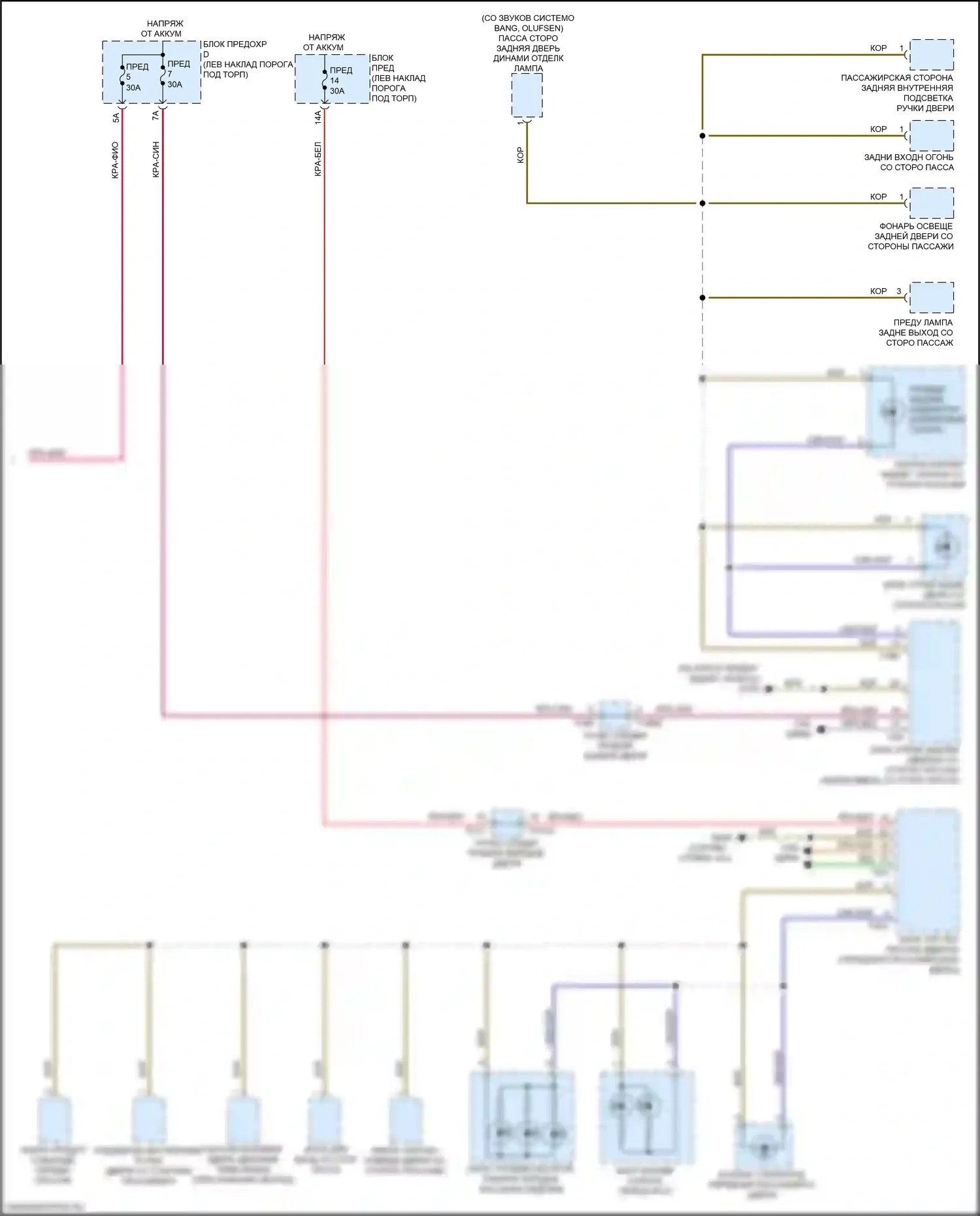 A6 Allroad Quattro Audi C8 (2019-2024): Электросхема подсветки приборной панели (3 из 3) 