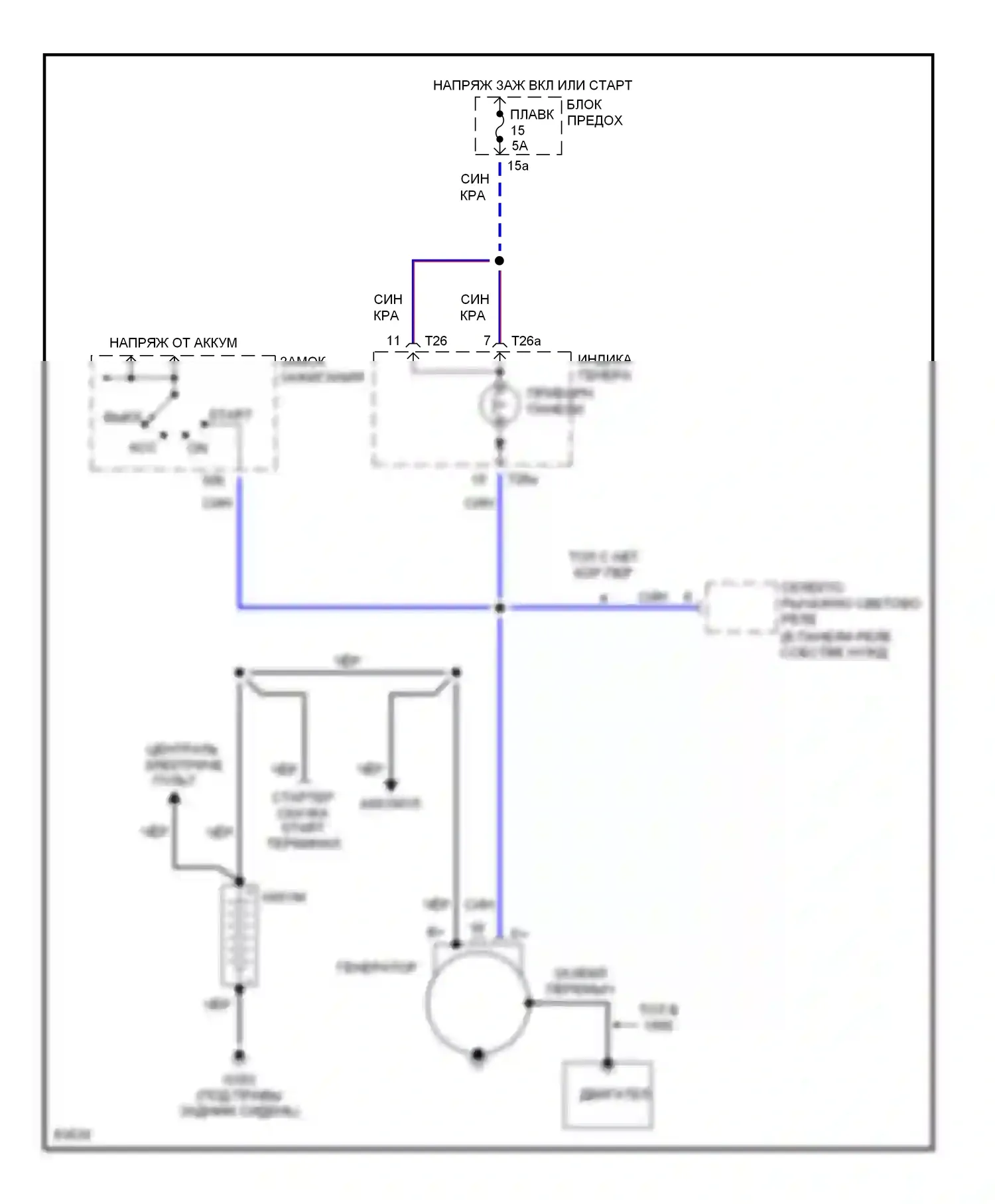 A6 Audi C4 (1994-1997): Электросхема генератора 