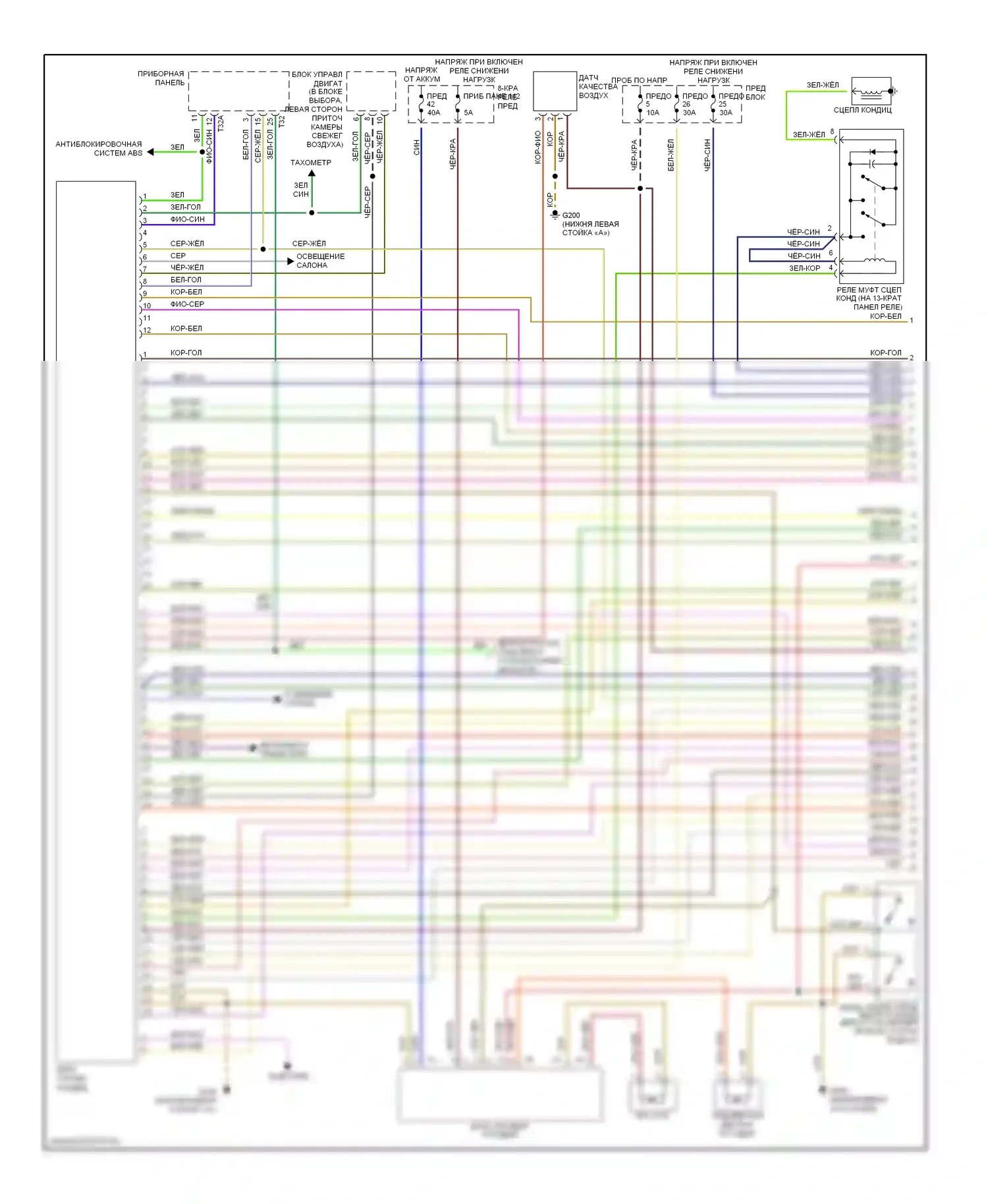 A6 Audi C5 (1997-2001): Электросхема климат контроля (1 из 2) 