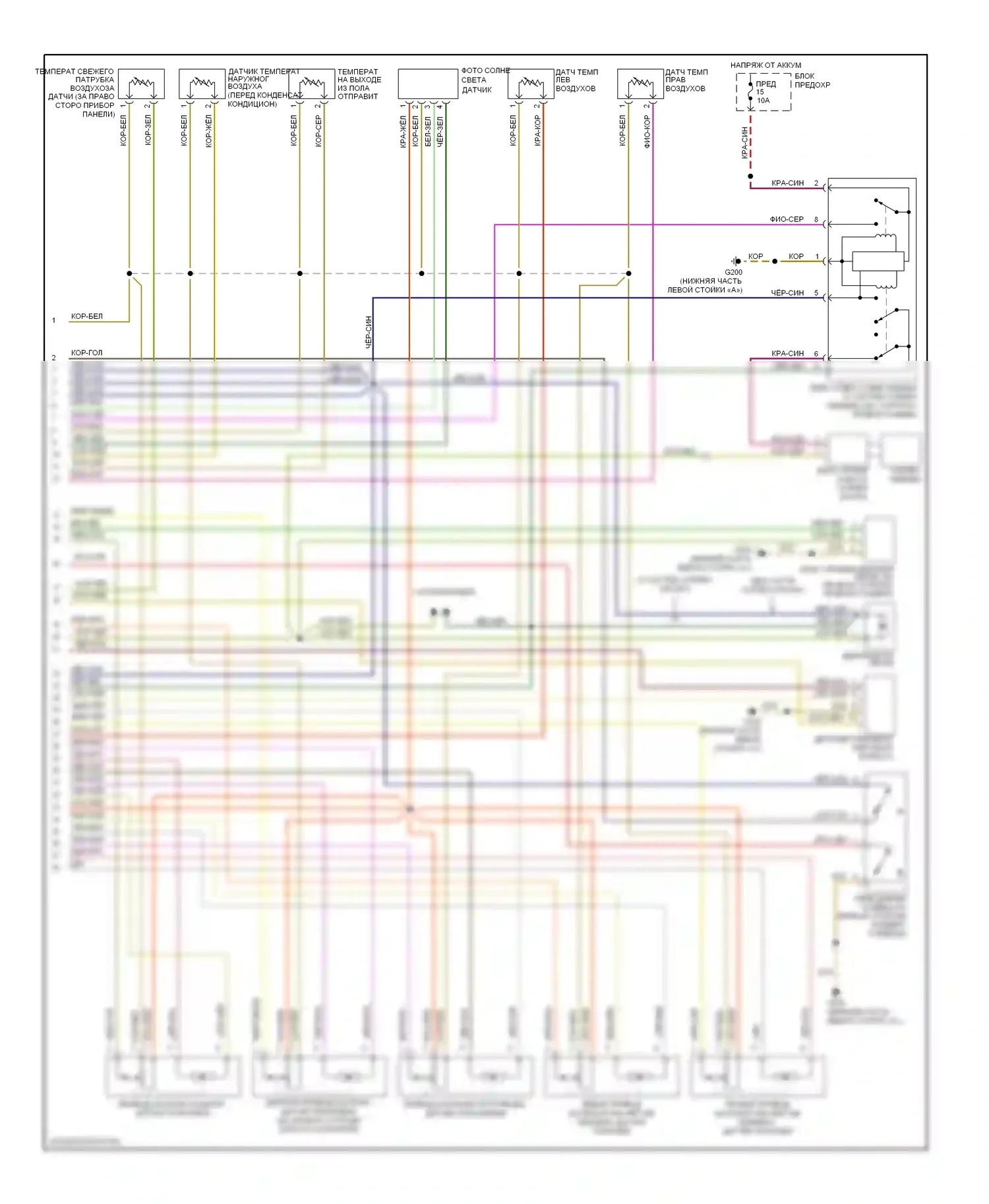 A6 Audi C5 (1997-2001): Электросхема климат контроля (2 из 2) 