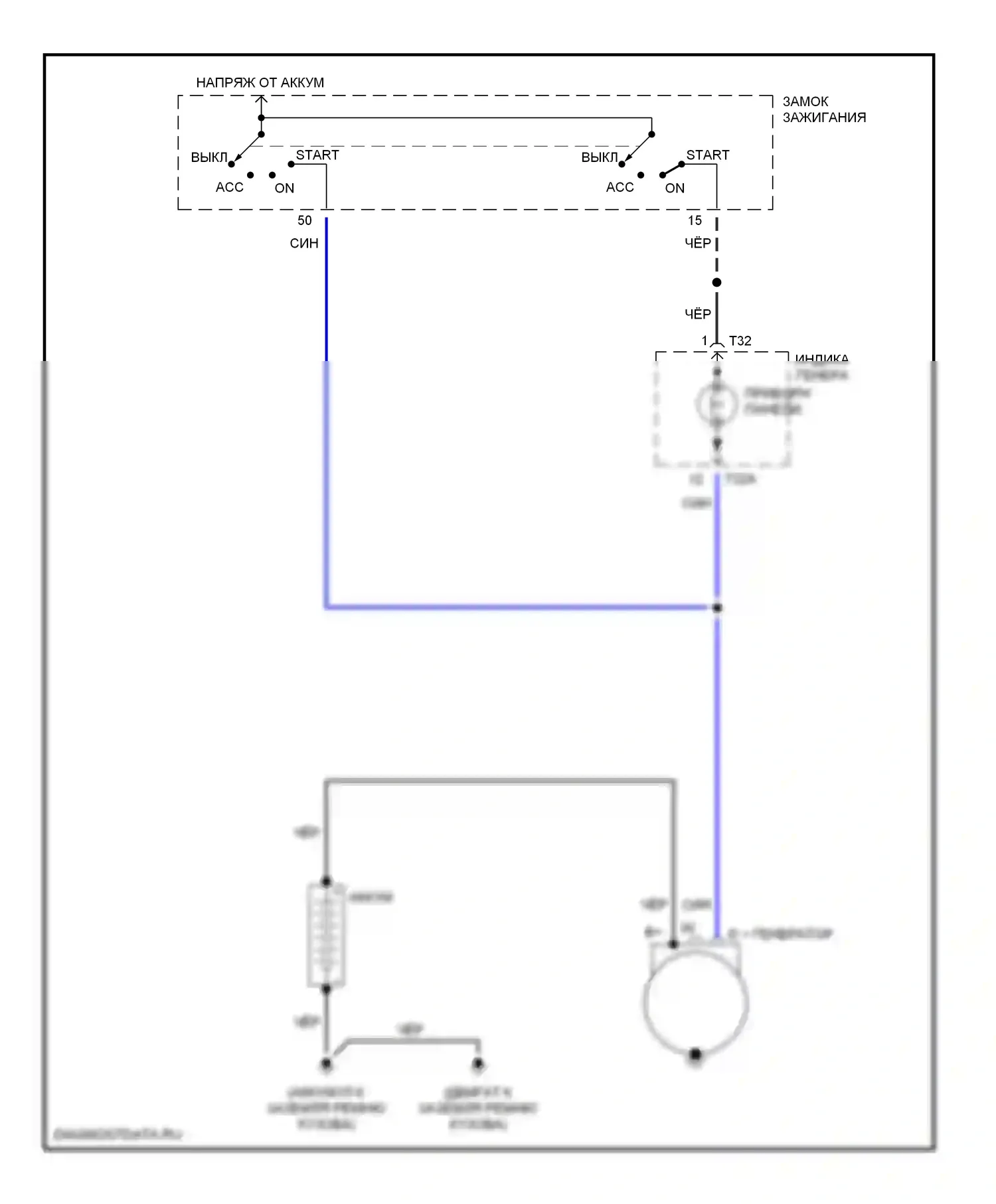 A6 Audi C5 (1997-2001): Электросхема генератора 