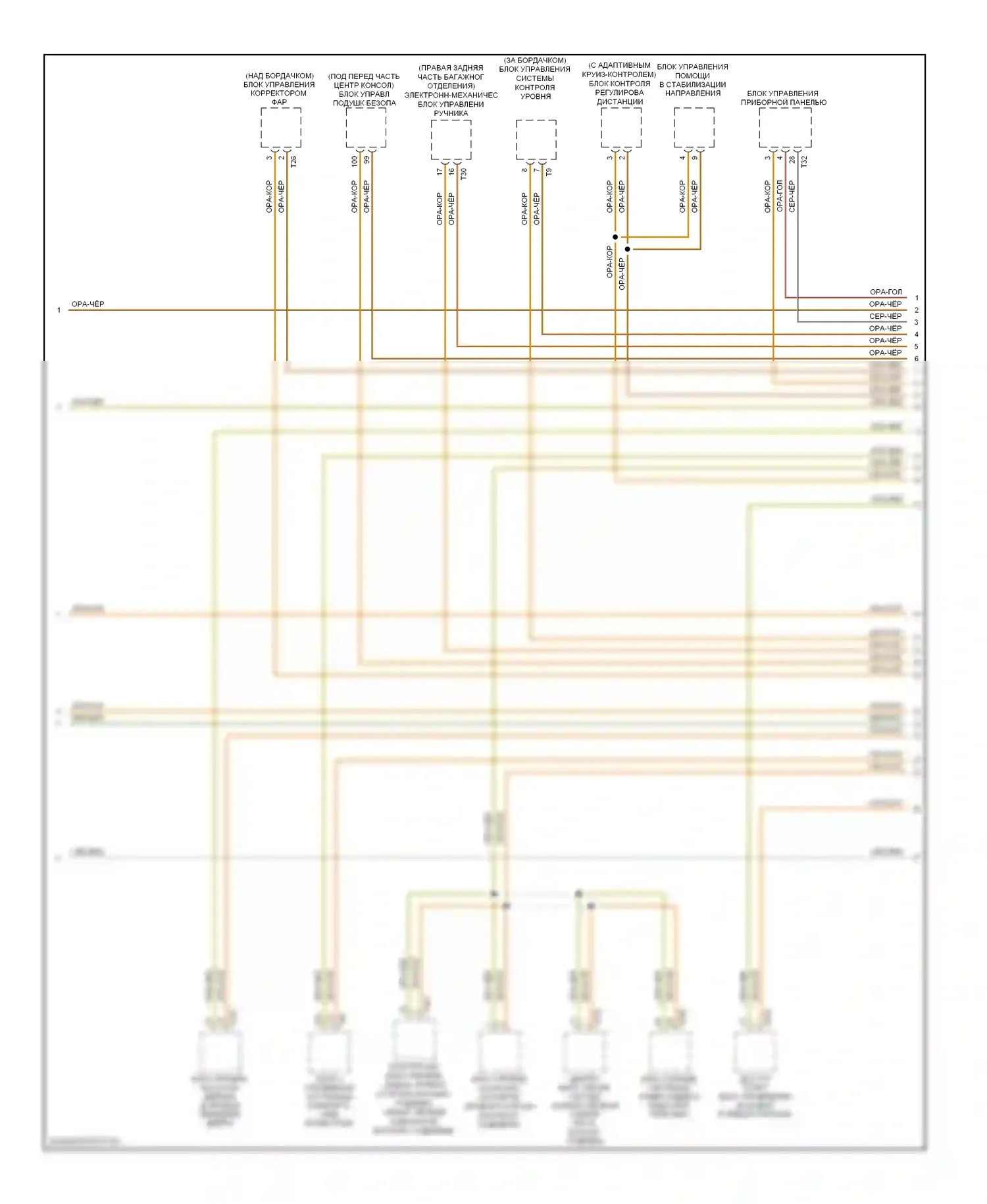 A6 Audi C6 рестайлинг (2008-2011): Can шина электросхема (2 из 3) 