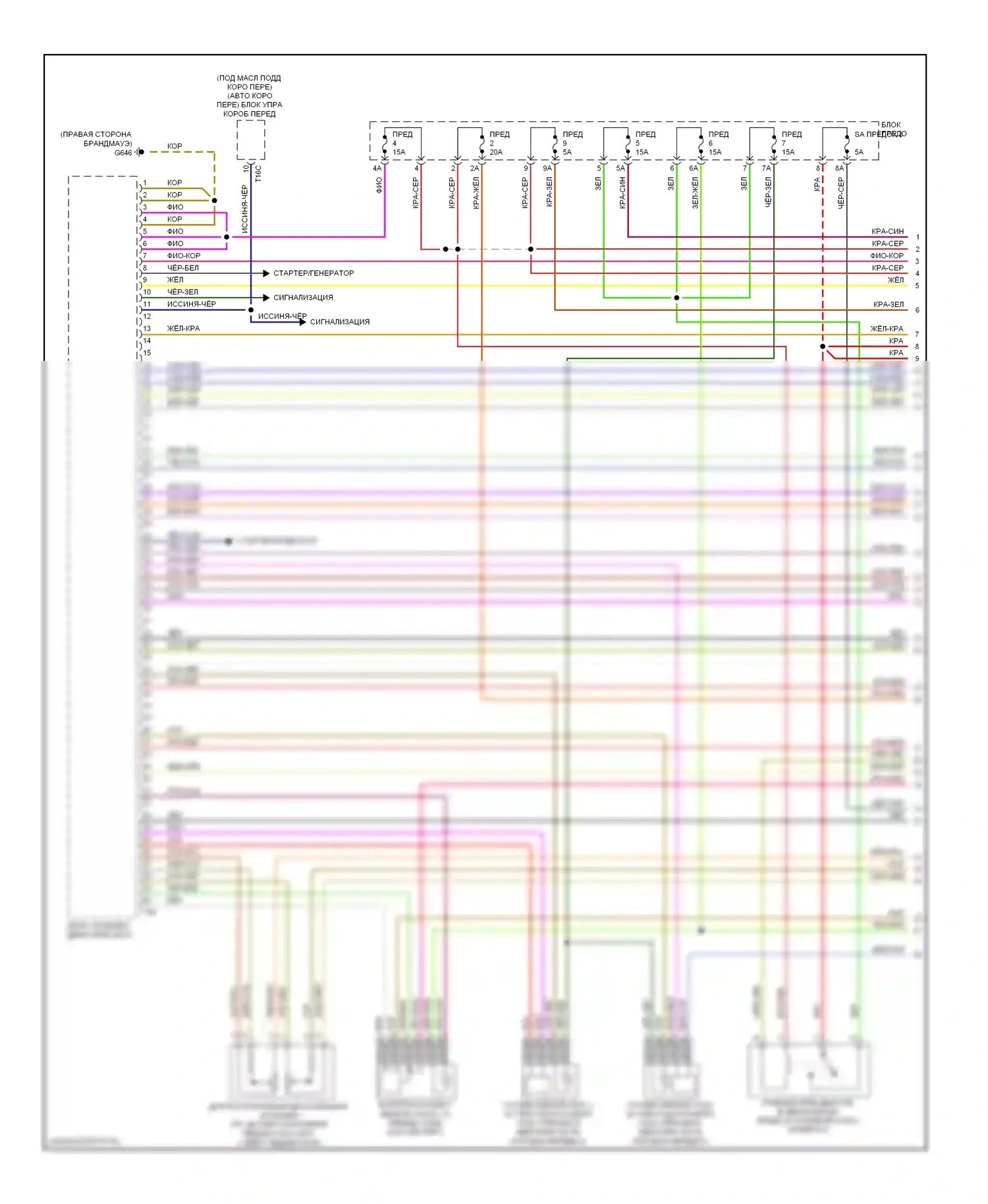 A6 Audi C6 рестайлинг (2008-2011): Электросхема двигателя 3.0l (1 из 6) 