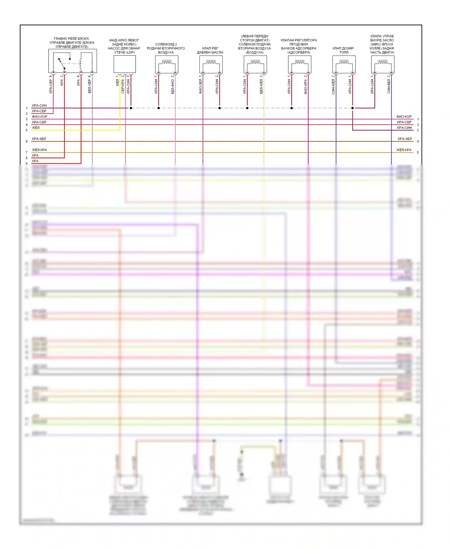 A6 Audi C6 рестайлинг (2008-2011): Электросхема двигателя 3.0l (2 из 6) 