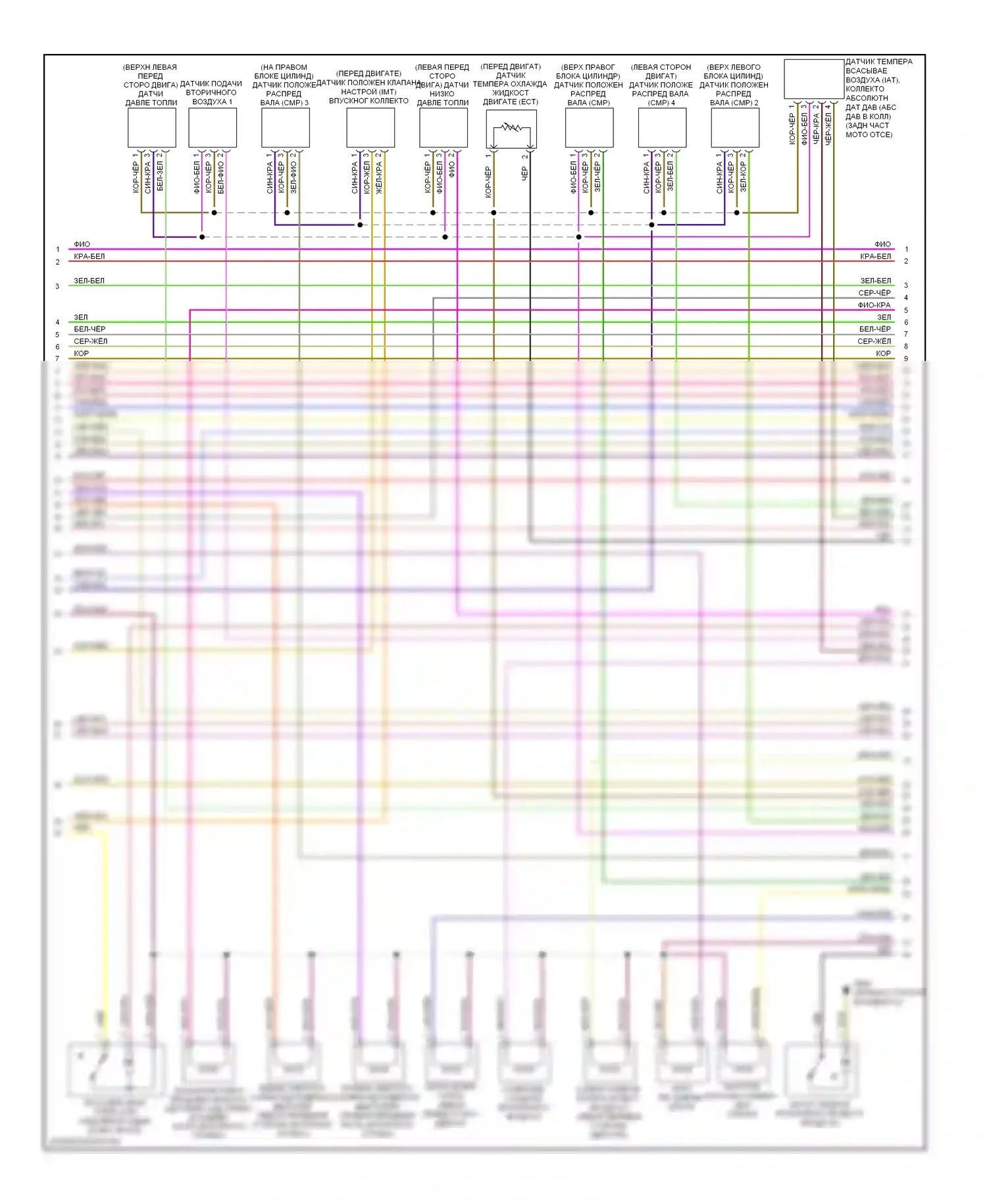 A6 Audi C6 рестайлинг (2008-2011): Электросхема двигателя 3.2l, поздний выпуск (2 из 5) 