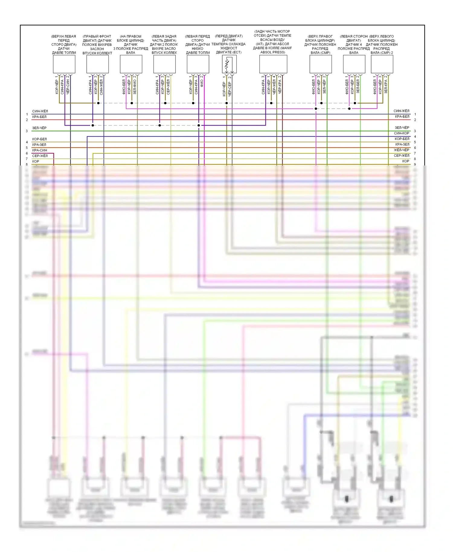 A6 Audi C6 рестайлинг (2008-2011): Электросхема двигателя 3.2l, ранний выпуск (2 из 4) 