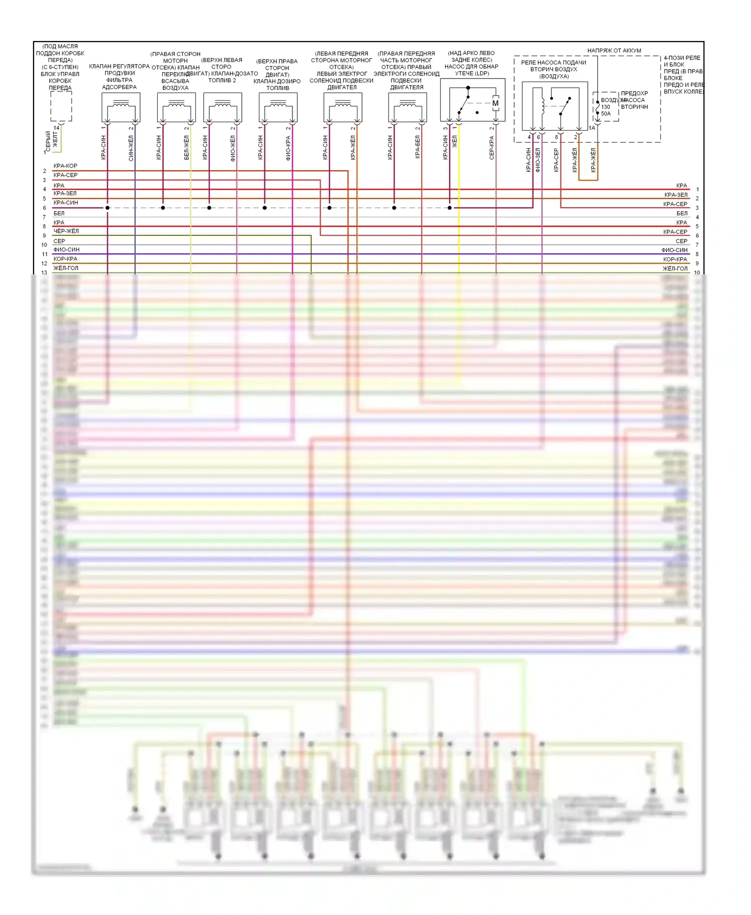 A6 Audi C6 рестайлинг (2008-2011): Электросхема двигателя 4.2l (4 из 5) 