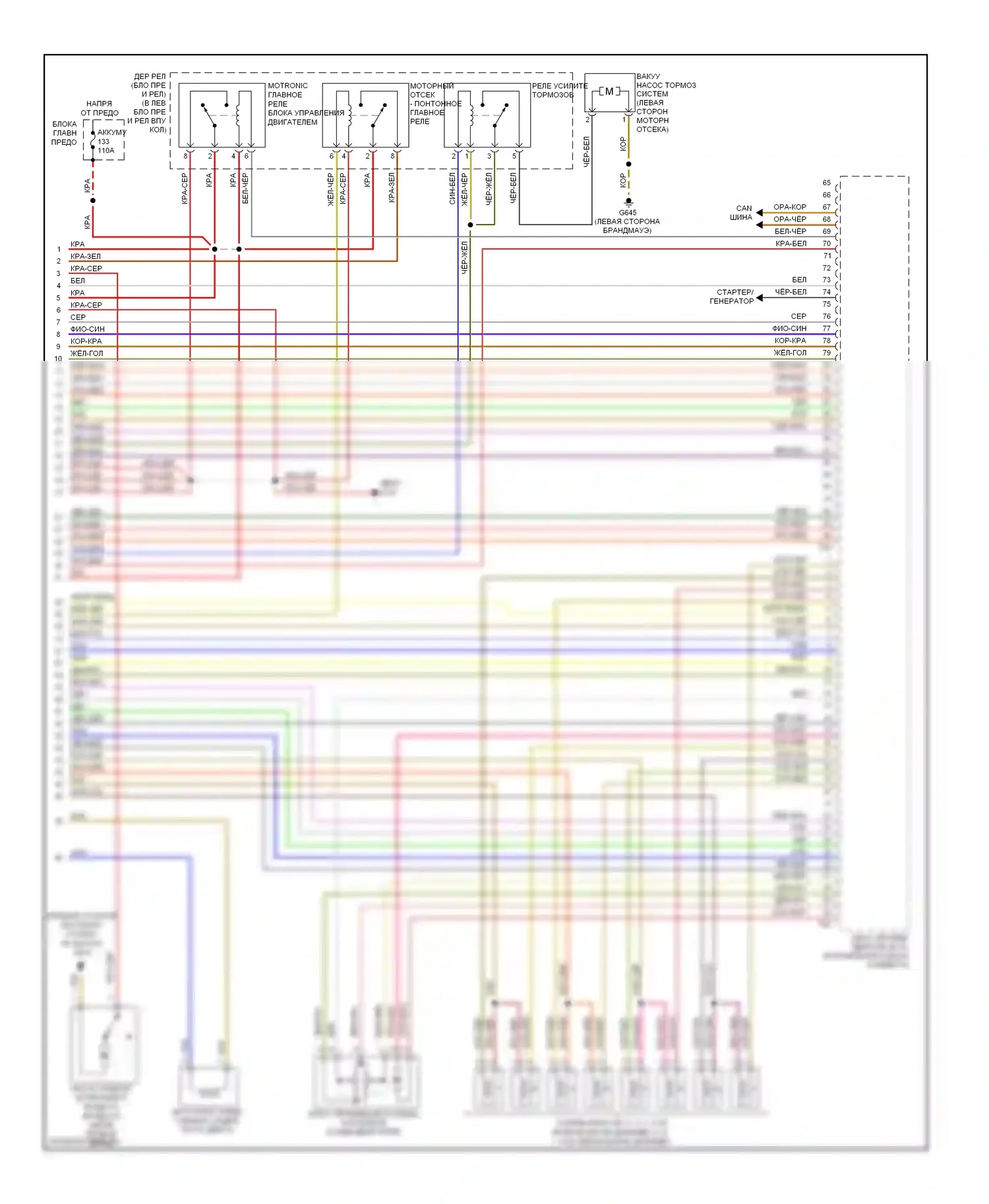A6 Audi C6 рестайлинг (2008-2011): Электросхема двигателя 4.2l (5 из 5) 