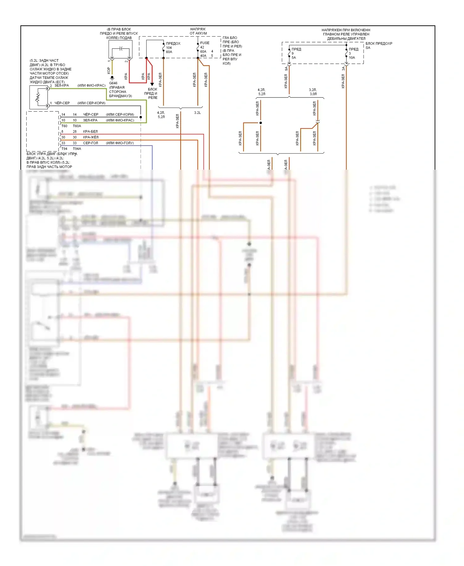 A6 Audi C6 рестайлинг (2008-2011): Электросхема вентилятора охлаждения 