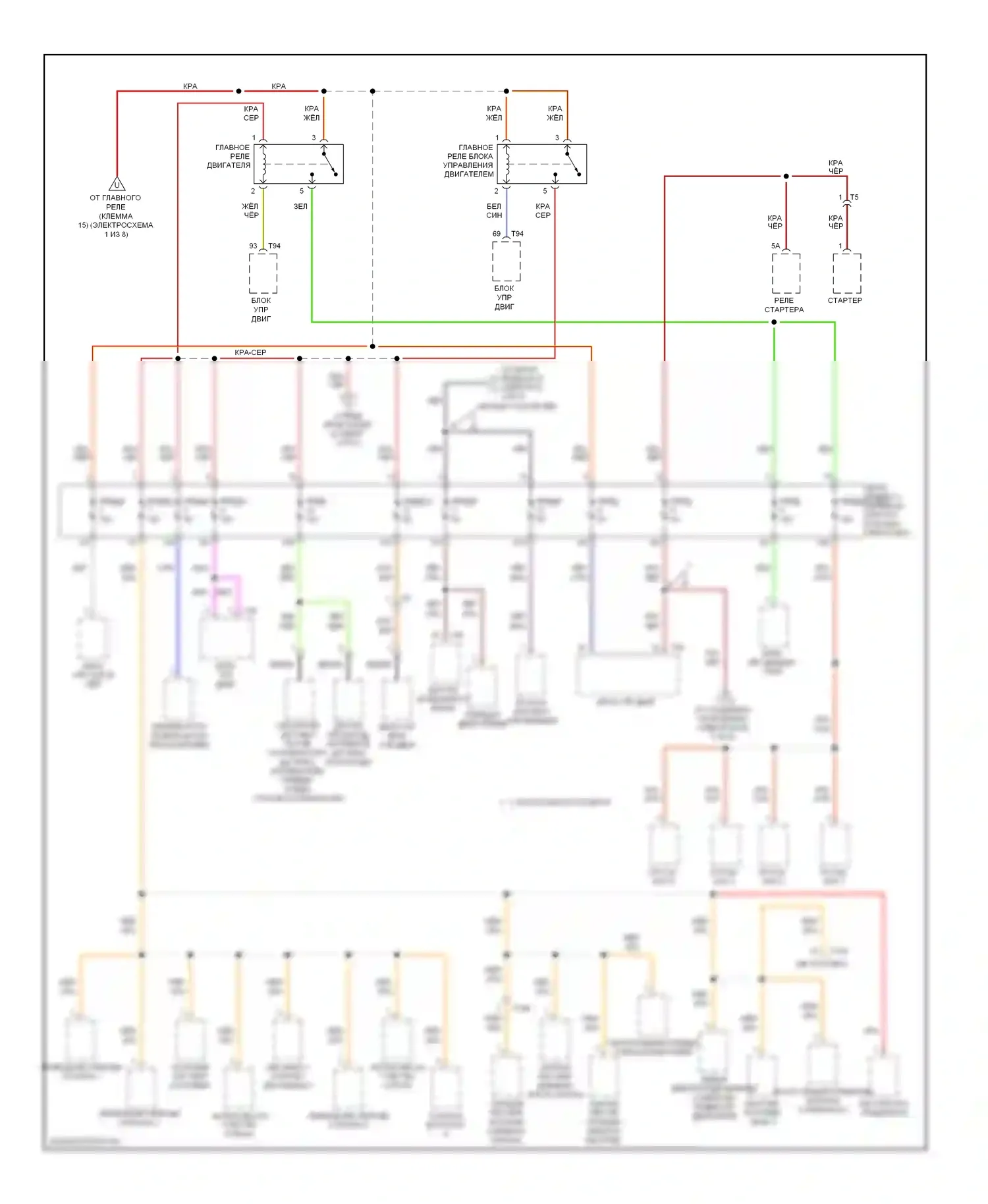 A6 Audi C7 (2011-2014): Электросхема блока предохранителей реле (8 из 8) 