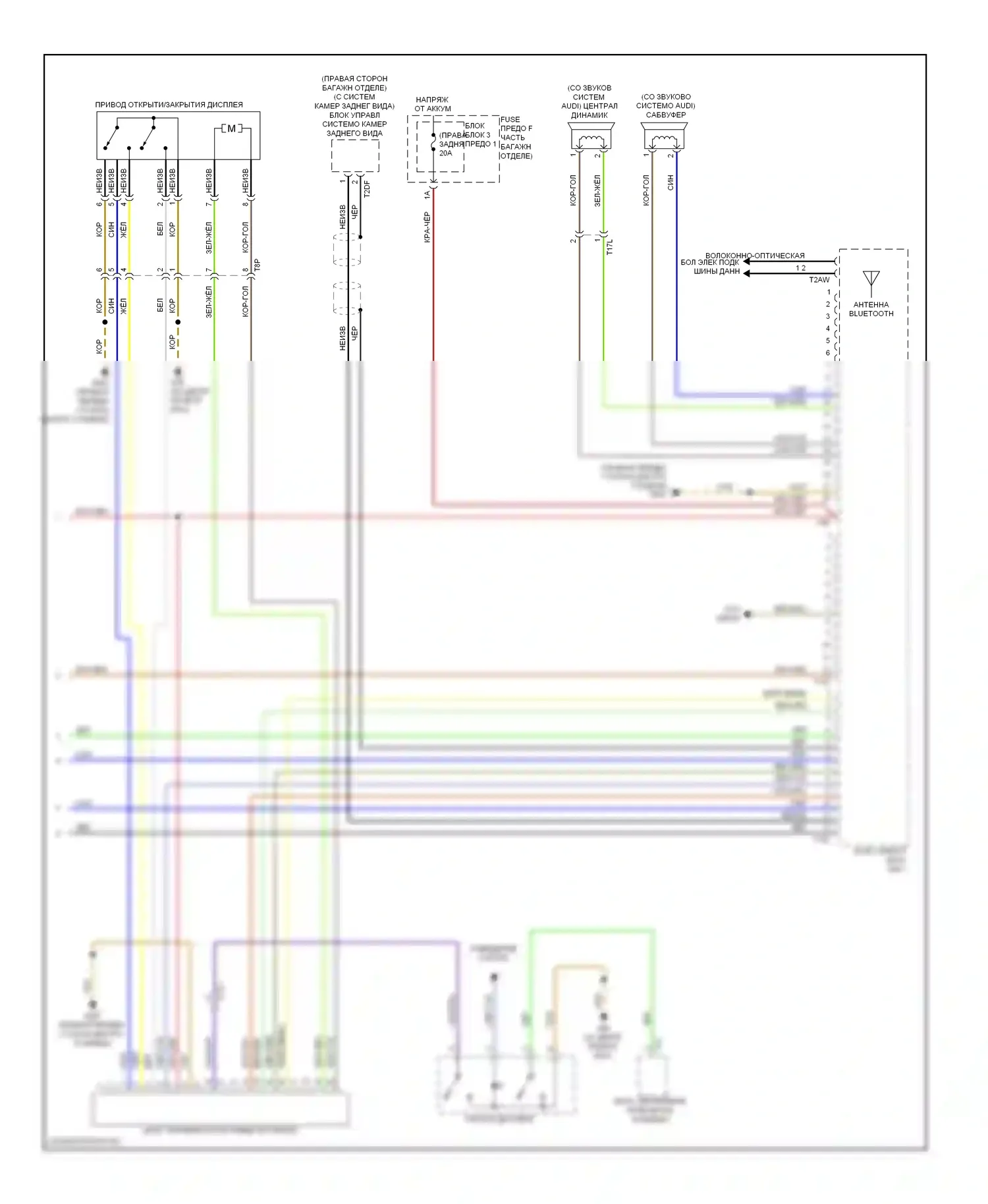 A6 Audi C7 (2011-2014): Электросхема мультимедийного интерфейса, с магнитолой плюс (3 из 3) 