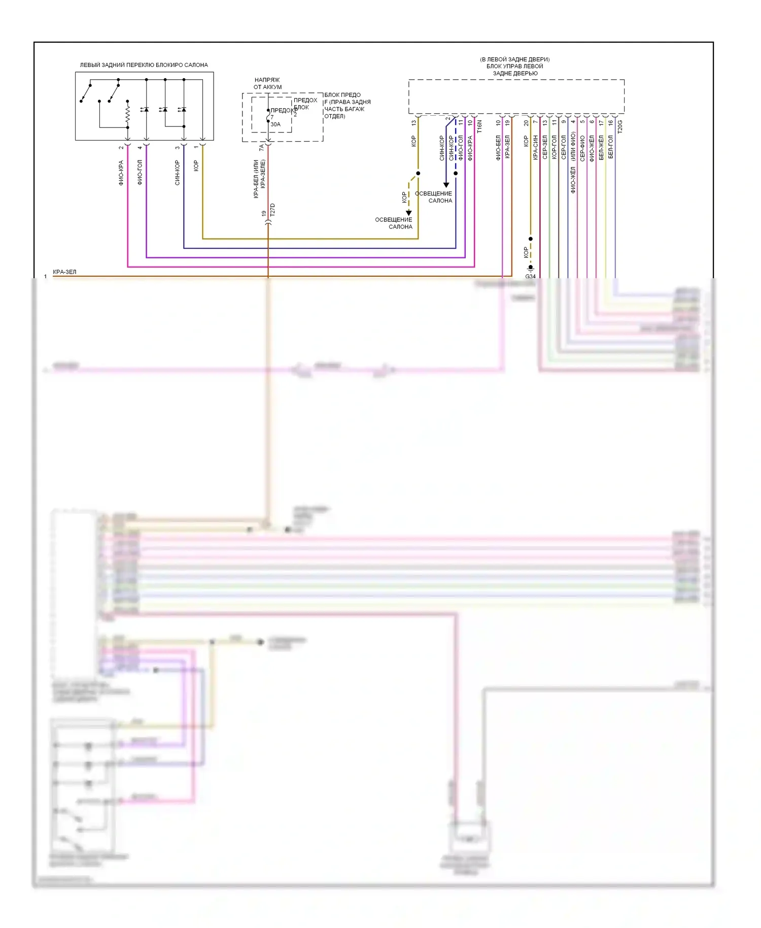 A6 Audi C7 (2011-2014): Сигнализации электросхема (2 из 6) 
